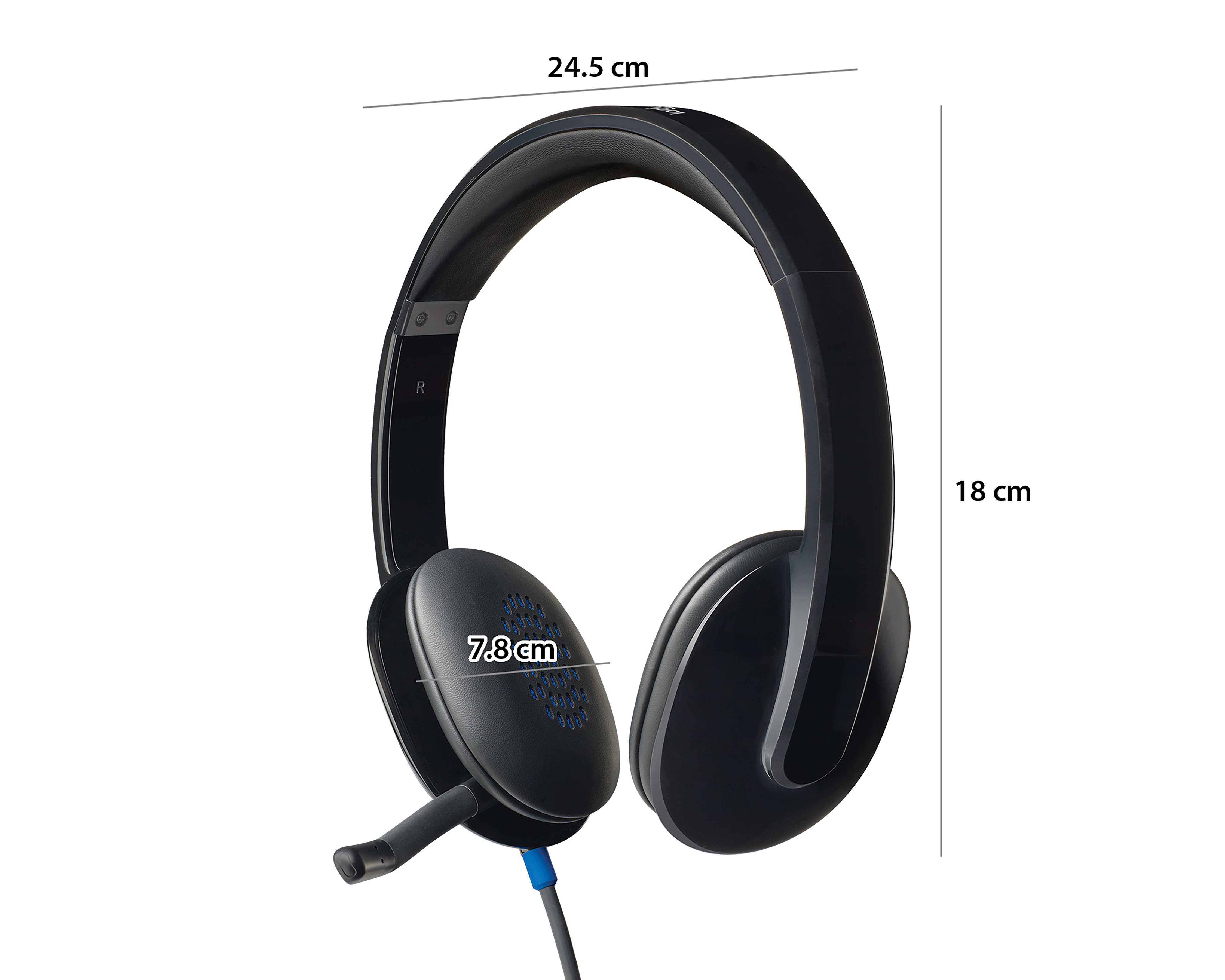 Foto 8 | Foto 8 | Audífonos Alámbricos Logitech H540 con Micrófono