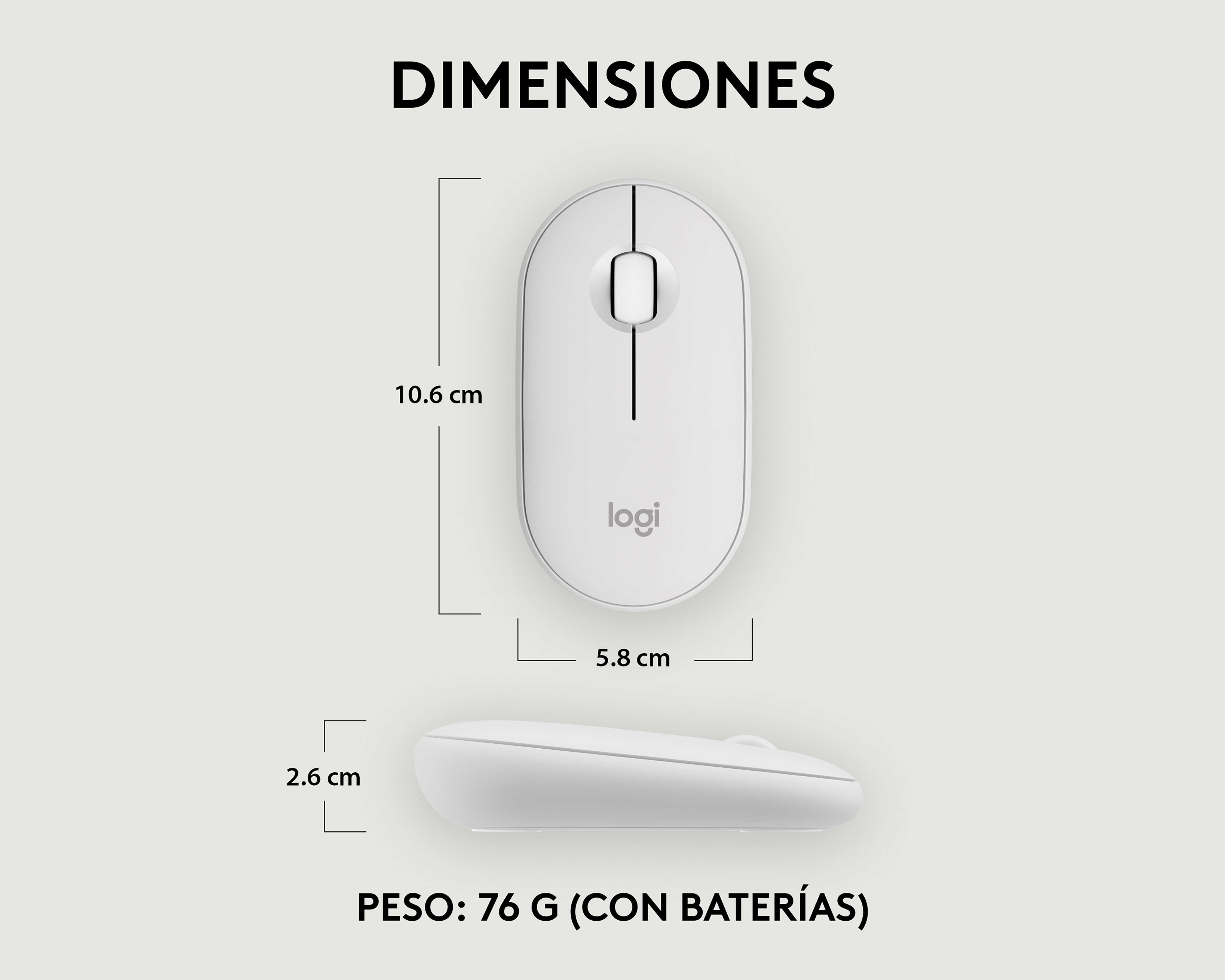 Foto 8 pulgar | Foto 7 | Mouse Inalámbrico Logitech Pebble 2 M350s