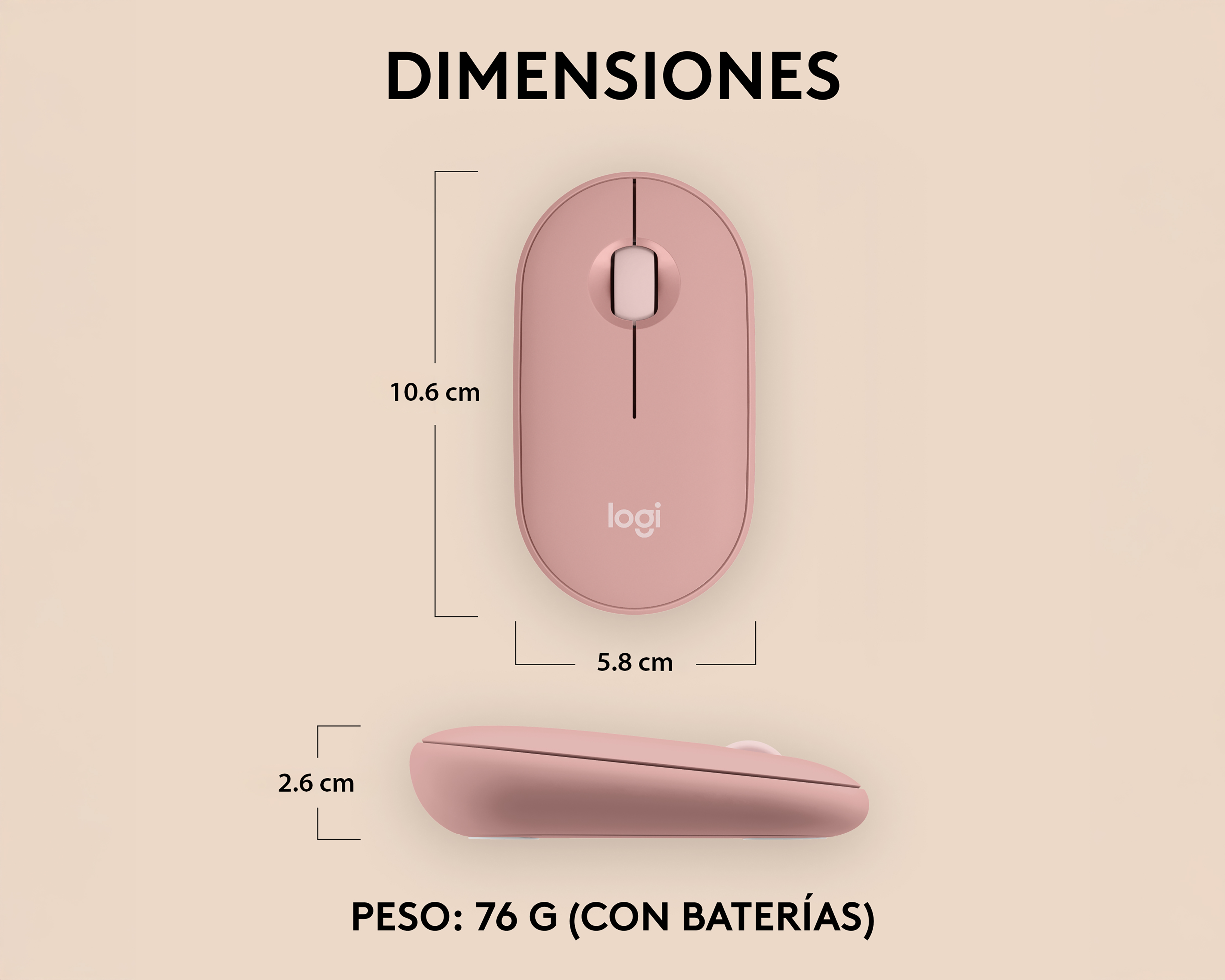 Foto 8 | Foto 8 | Mouse Inalámbrico Logitech M350S