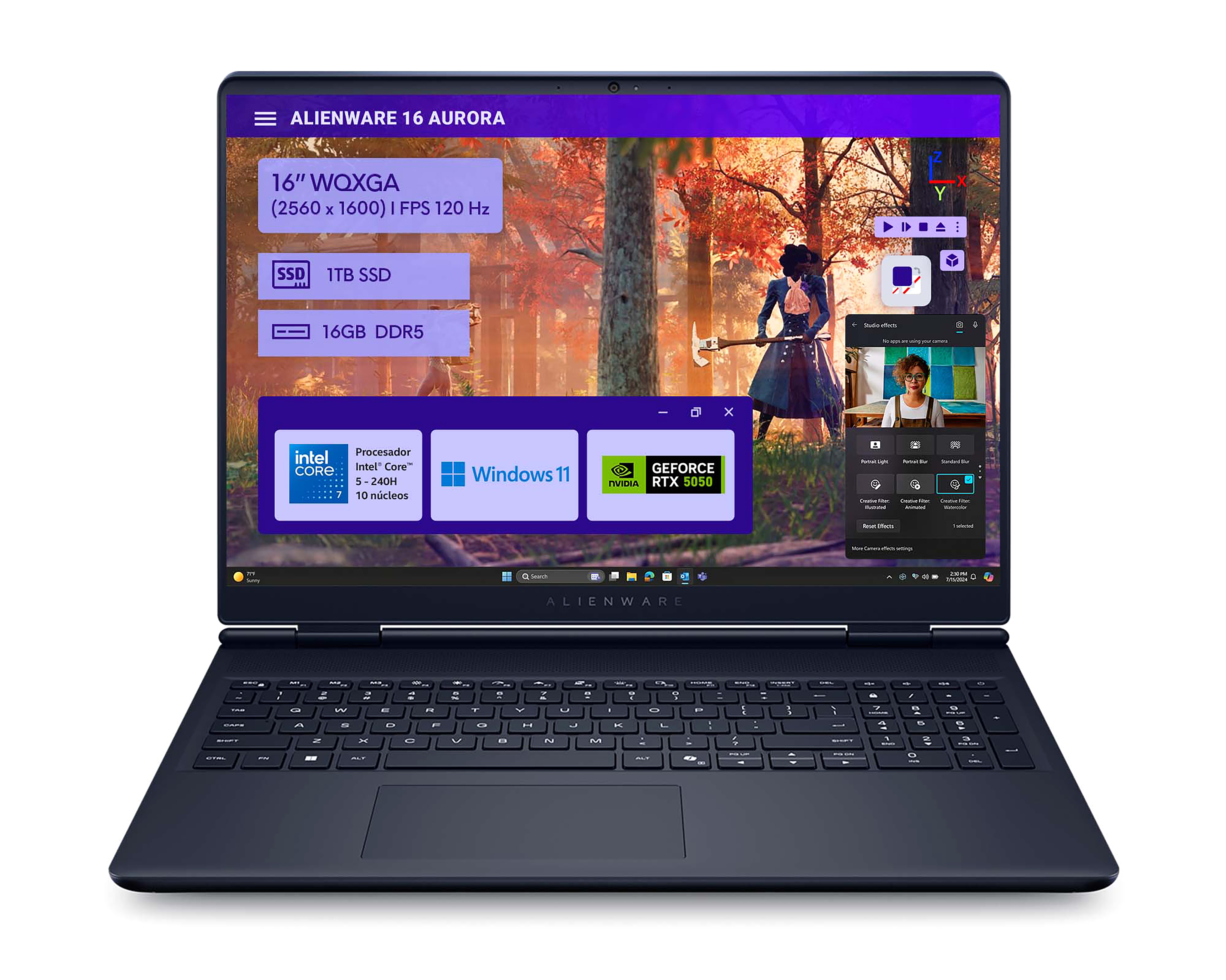 Laptop Gamer Alienware 16 Pulgadas GeForce RTX 5050 16 GB RAM 1 TB Negro