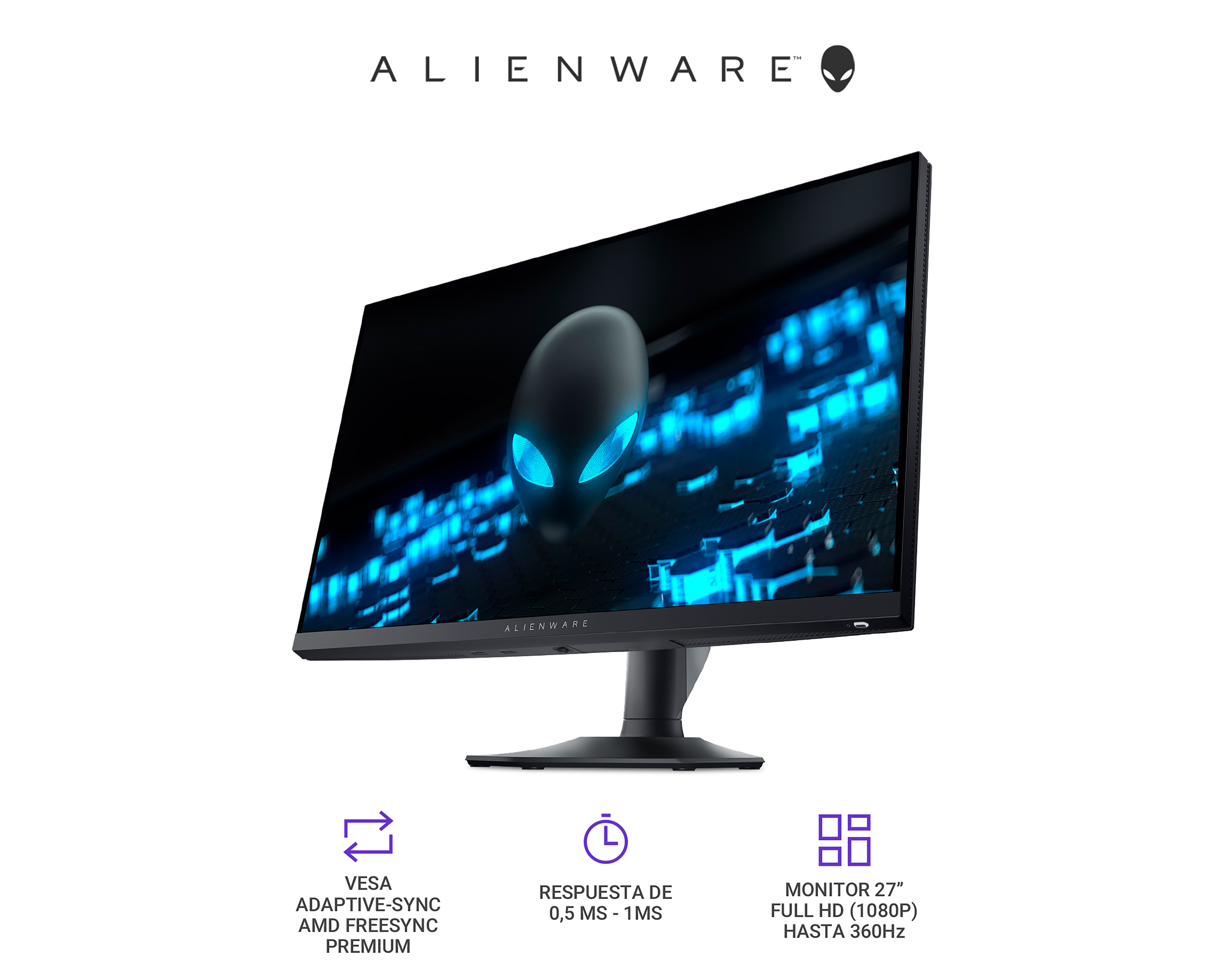 Foto 3 pulgar | Foto 2 | Monitor Gamer Alienware 27 Pulgadas FHD 360 Hz