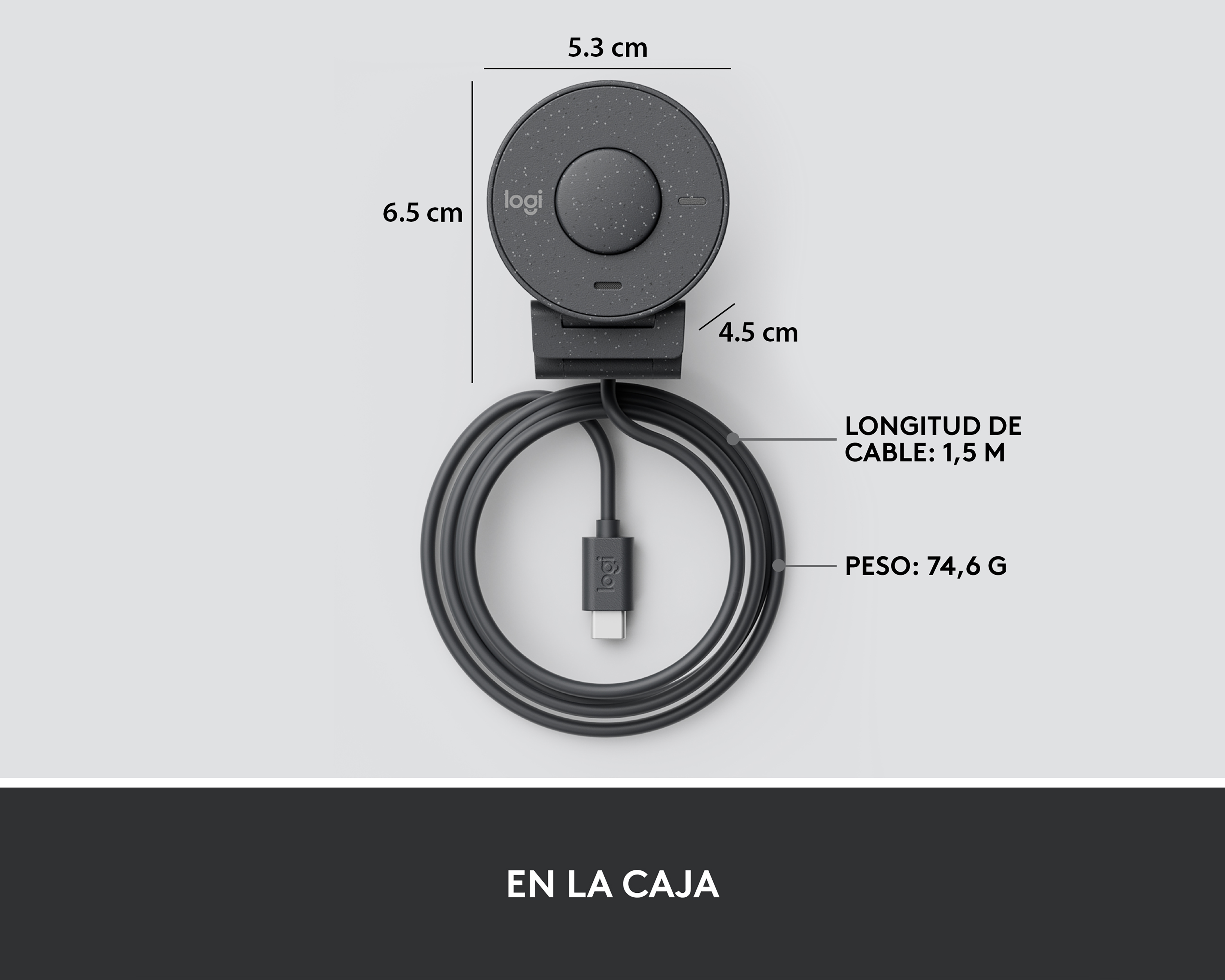 Foto 8 | Foto 8 | Cámara Web Logitech Brio 300 con Micrófono Omnidireccional