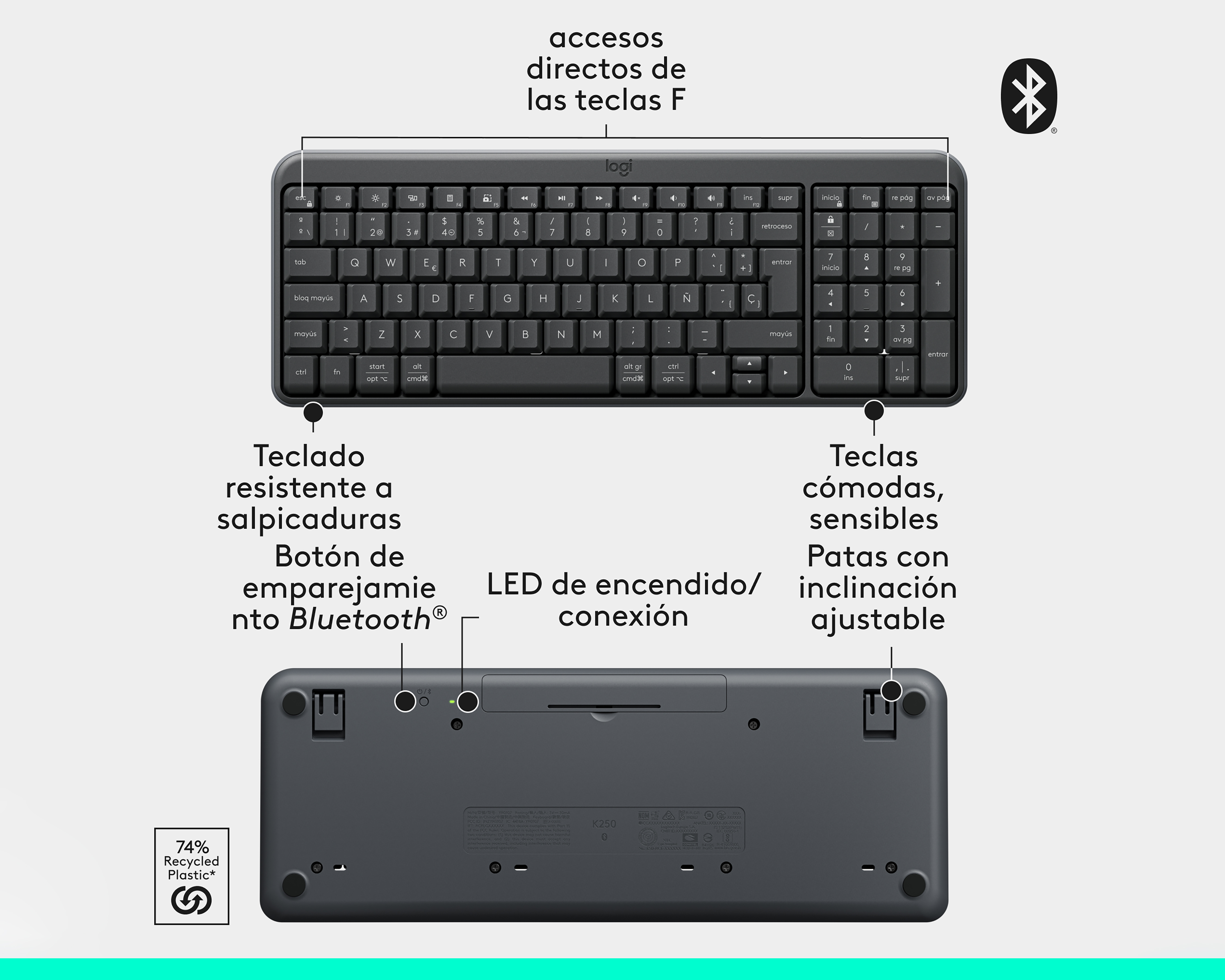 Foto 8 pulgar | Foto 7 | Combo de Teclado y Mouse Inalámbricos Logitech MK250