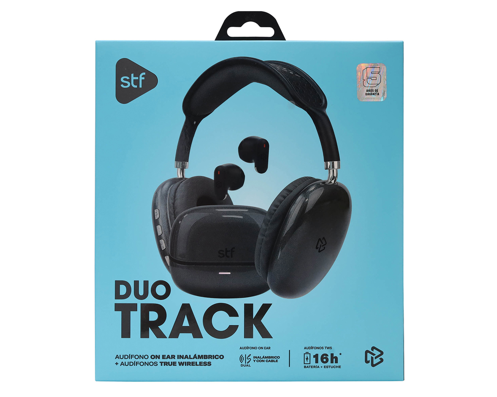 Foto 5 | Foto 5 | Audífonos de Diadema Inalámbricos STF ST-P51263 con Micrófono + Audífonos True Wireless con Bluetooth