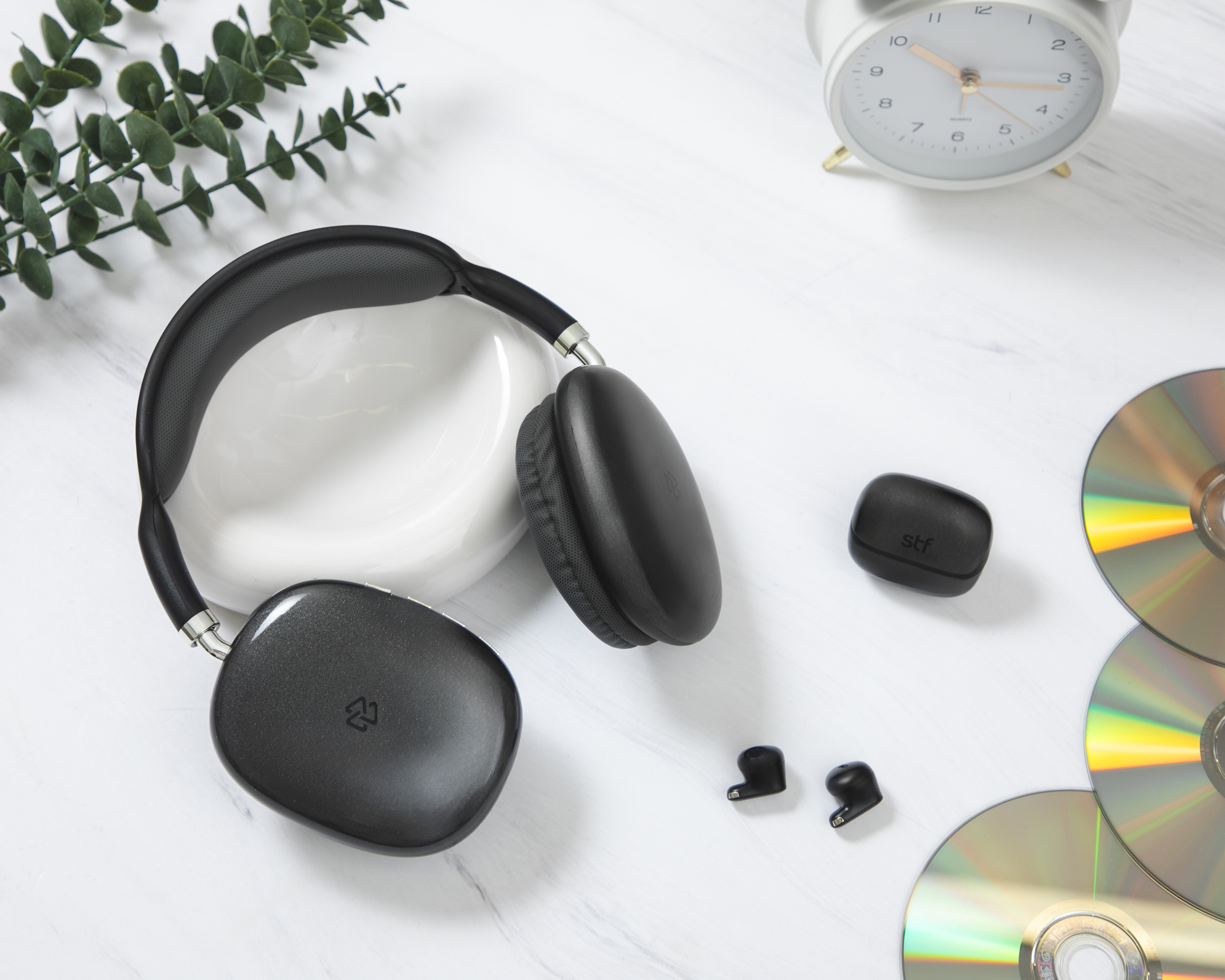 Foto 9 | Foto 9 | Audífonos de Diadema Inalámbricos STF ST-P51263 con Micrófono + Audífonos True Wireless con Bluetooth