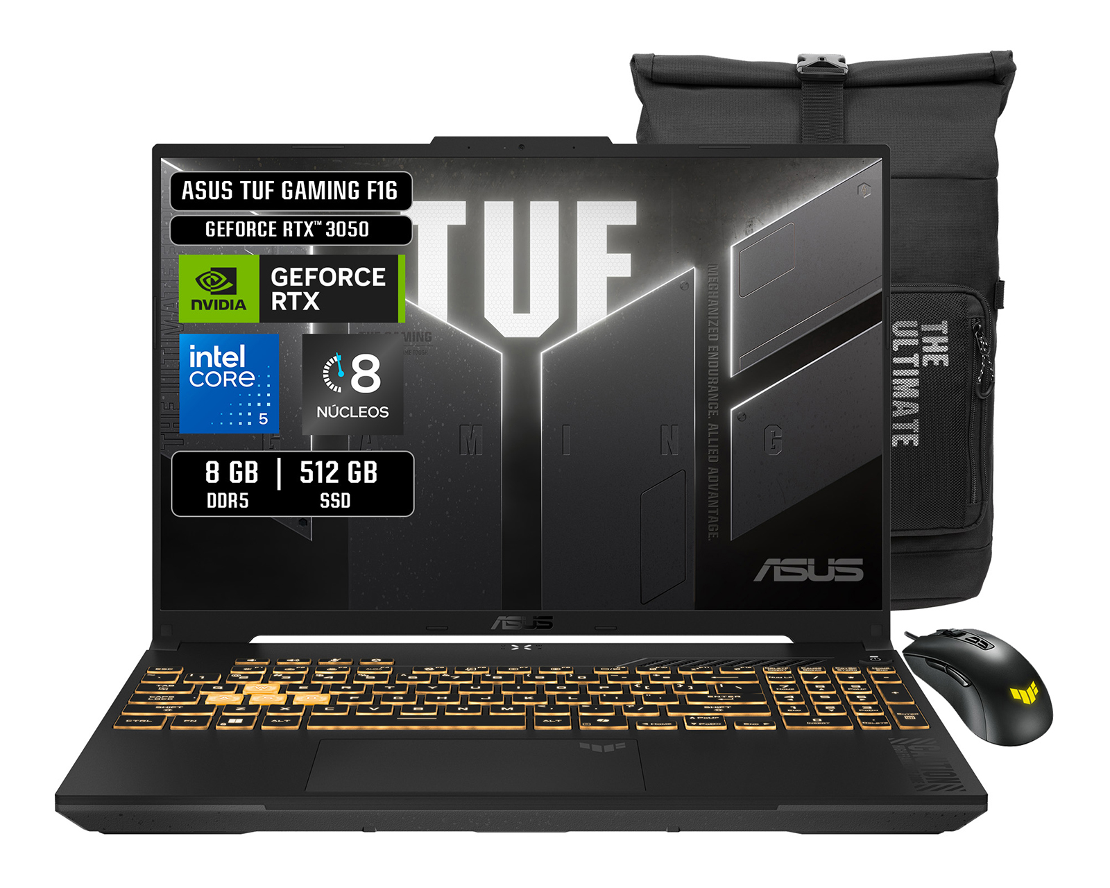 Laptop Gamer Asus TUF Gaming 16 Pulgadas GeForce RTX 8 GB RAM 512 GB SSD Gris