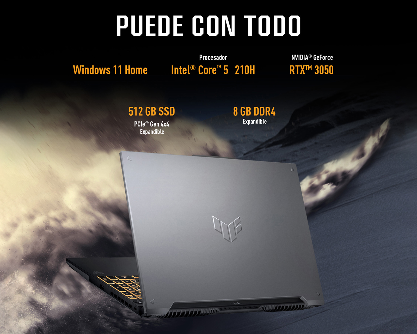 Foto 5 pulgar | Foto 4 | Laptop Gamer Asus TUF Gaming 16 Pulgadas GeForce RTX 8 GB RAM 512 GB SSD Gris