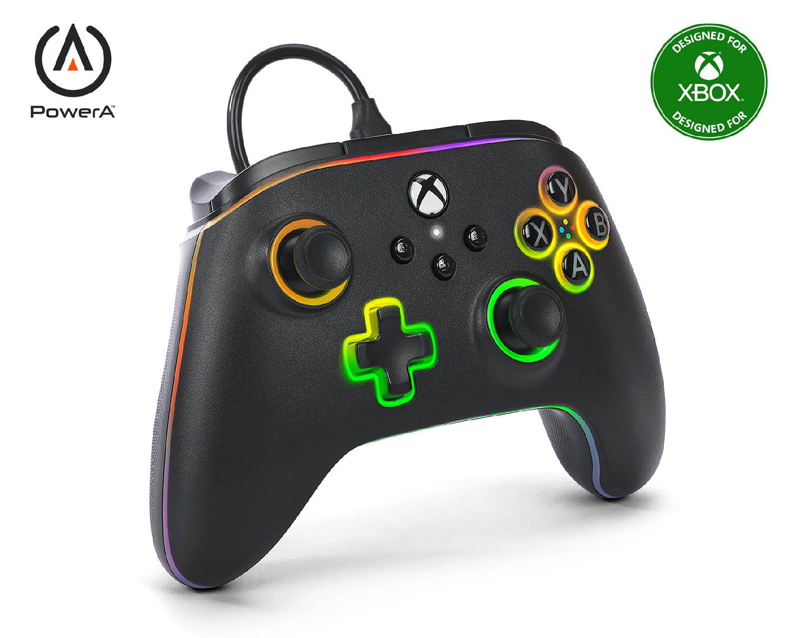 Foto 2 | Foto 2 | Control Alámbrico para Xbox Series S-X y PC Power A ADV Lumectra WR Negro