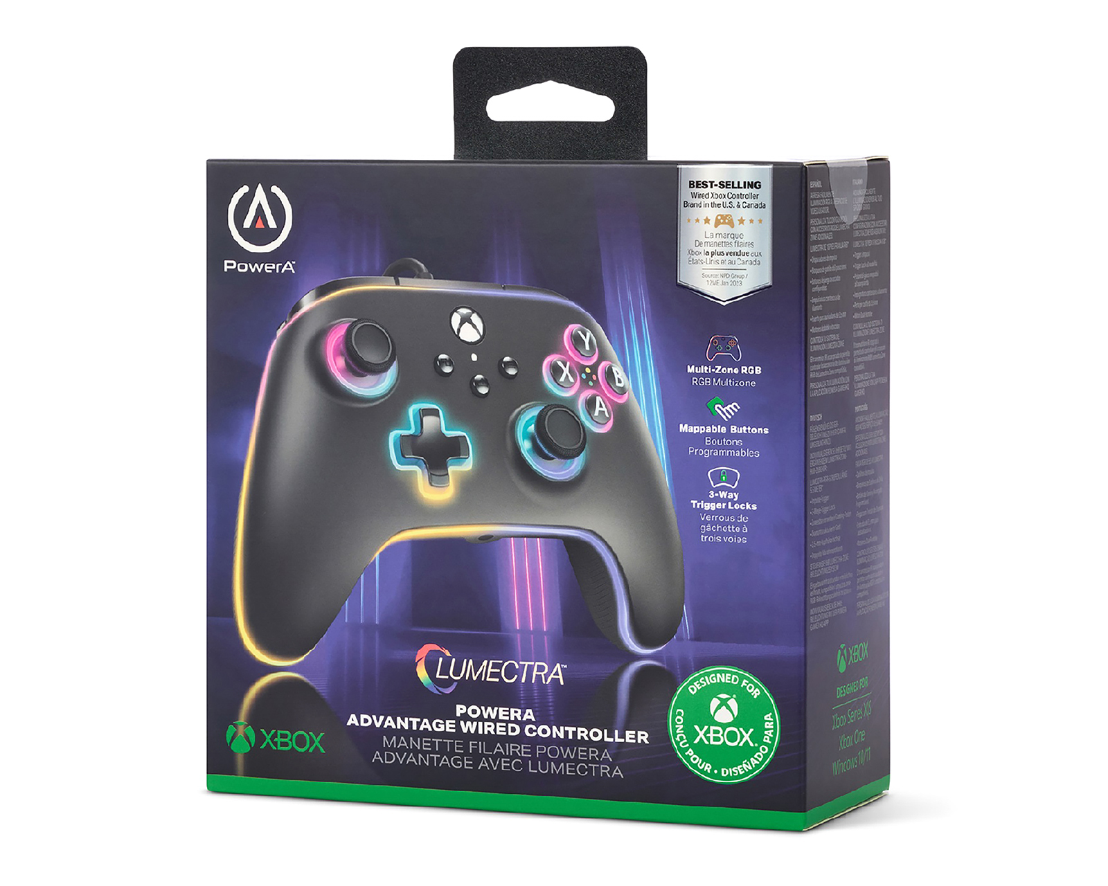 Foto 6 | Foto 6 | Control Alámbrico para Xbox Series S-X y PC Power A ADV Lumectra WR Negro