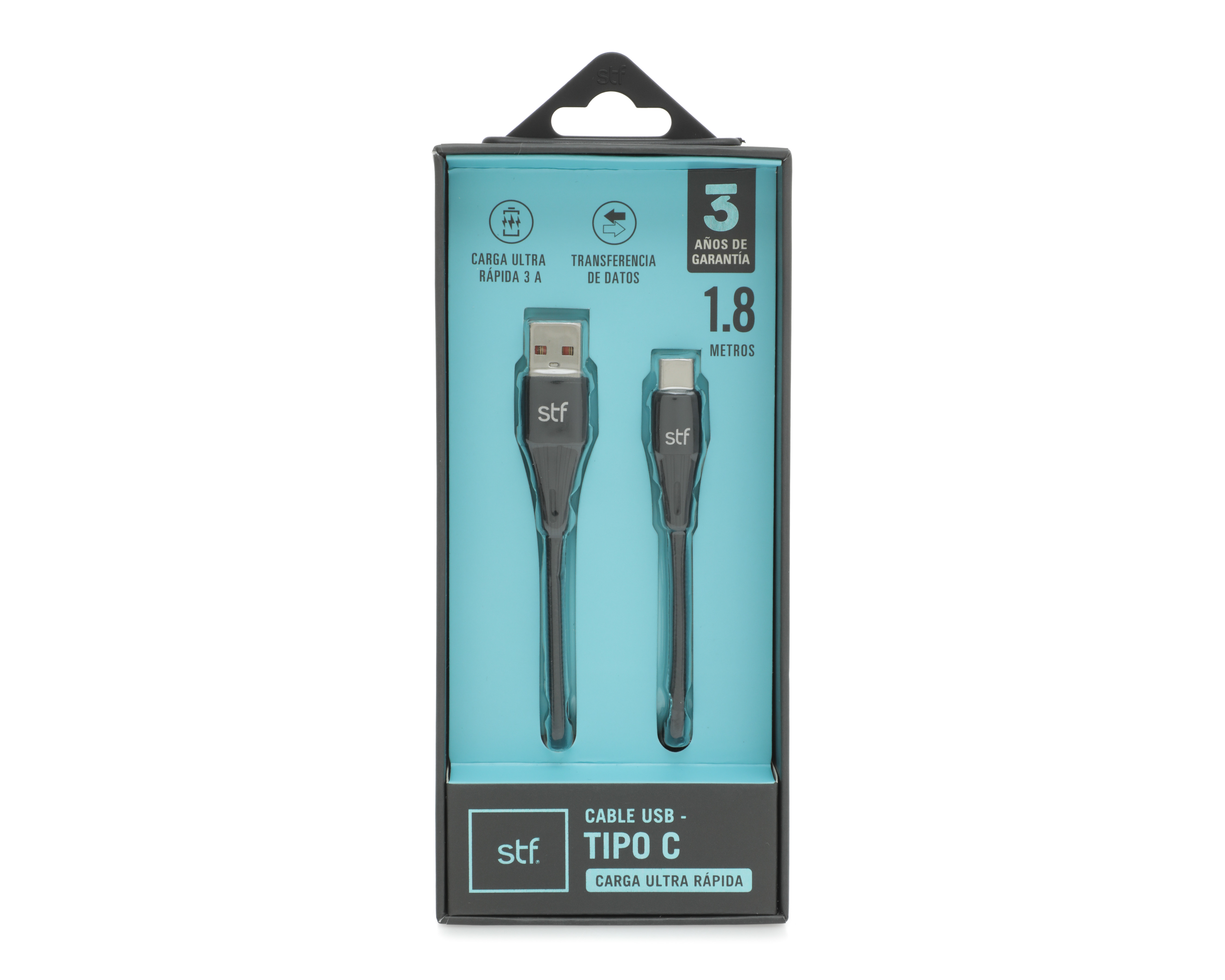 Foto 4 pulgar | Foto 3 | Cable USB Tipo C STF 1.8 metros