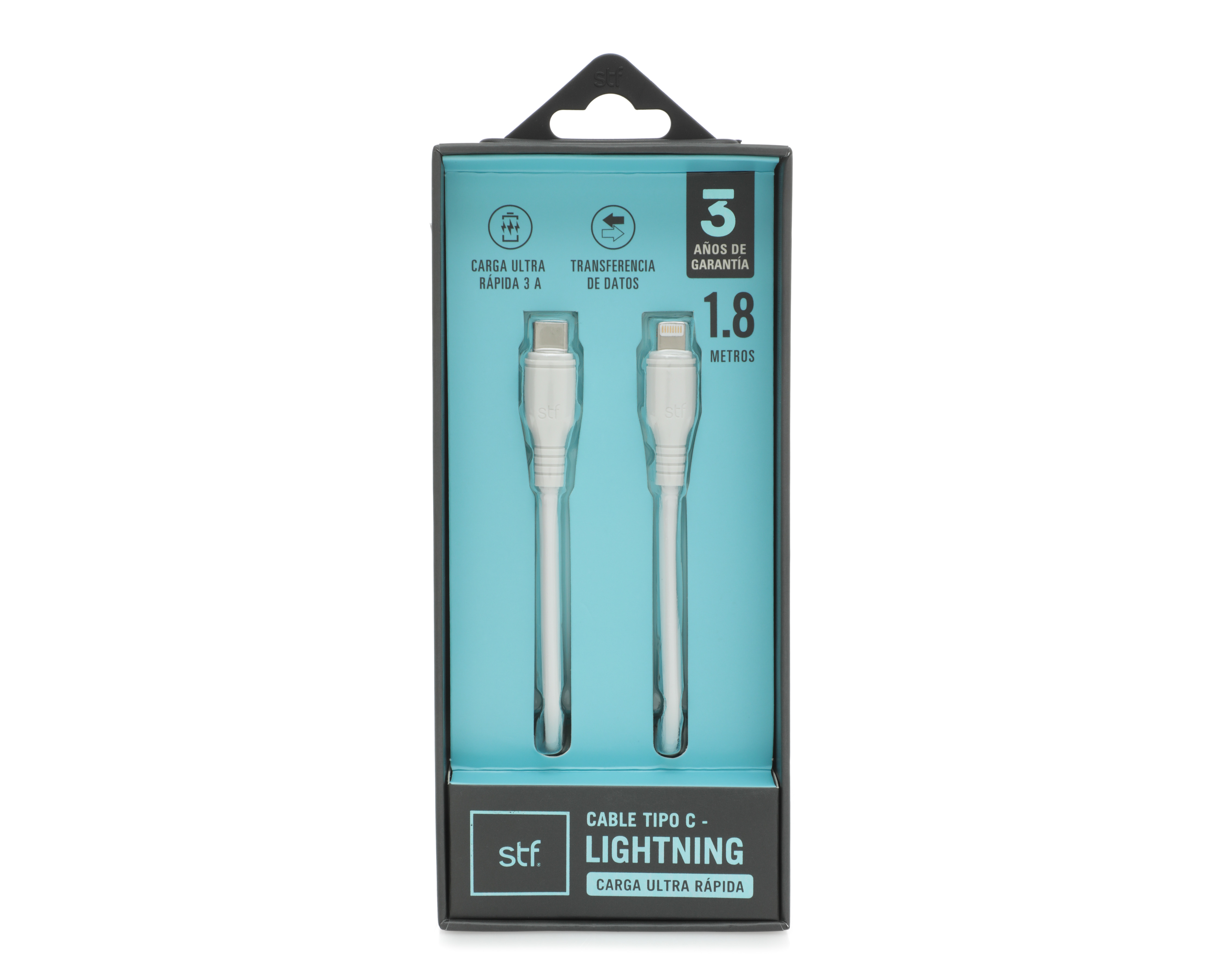 Foto 4 pulgar | Foto 3 | Cable Lightning - USB-C de 1.8 Metros STF