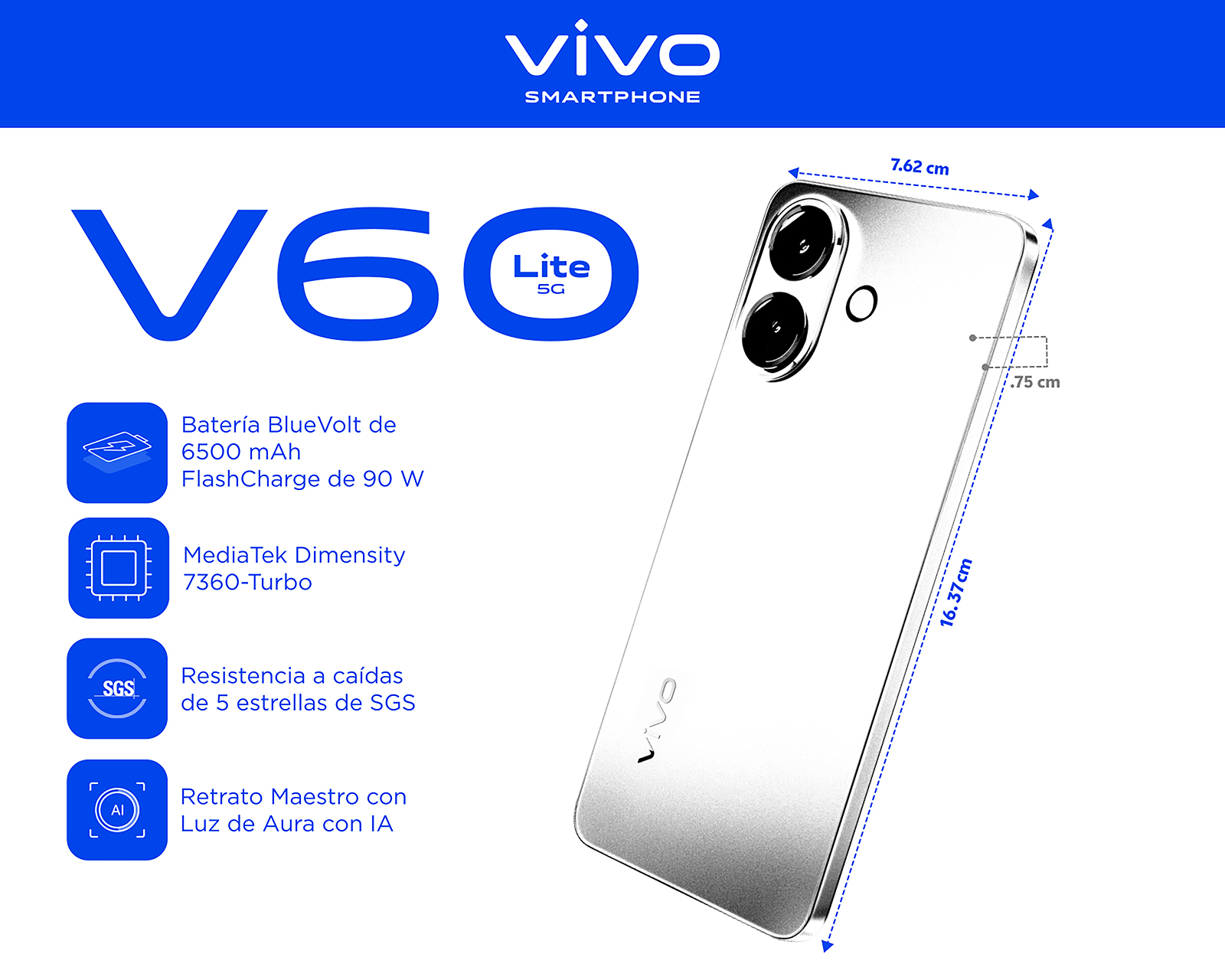 Foto 8 | Foto 8 | AT&T vivo V60 Lite 5G 512 GB Rosa