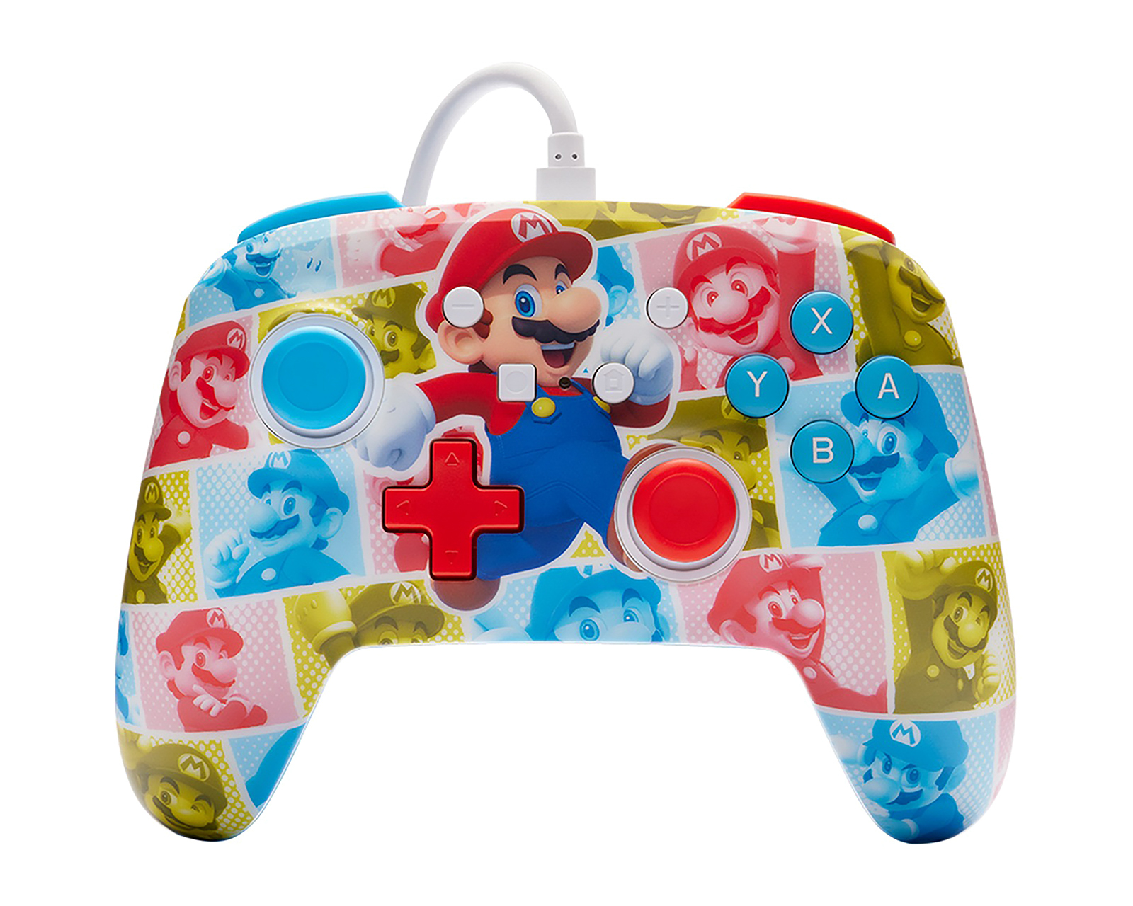 Control Alámbrico para Nintendo Switch Power A Mario Hero Multicolor