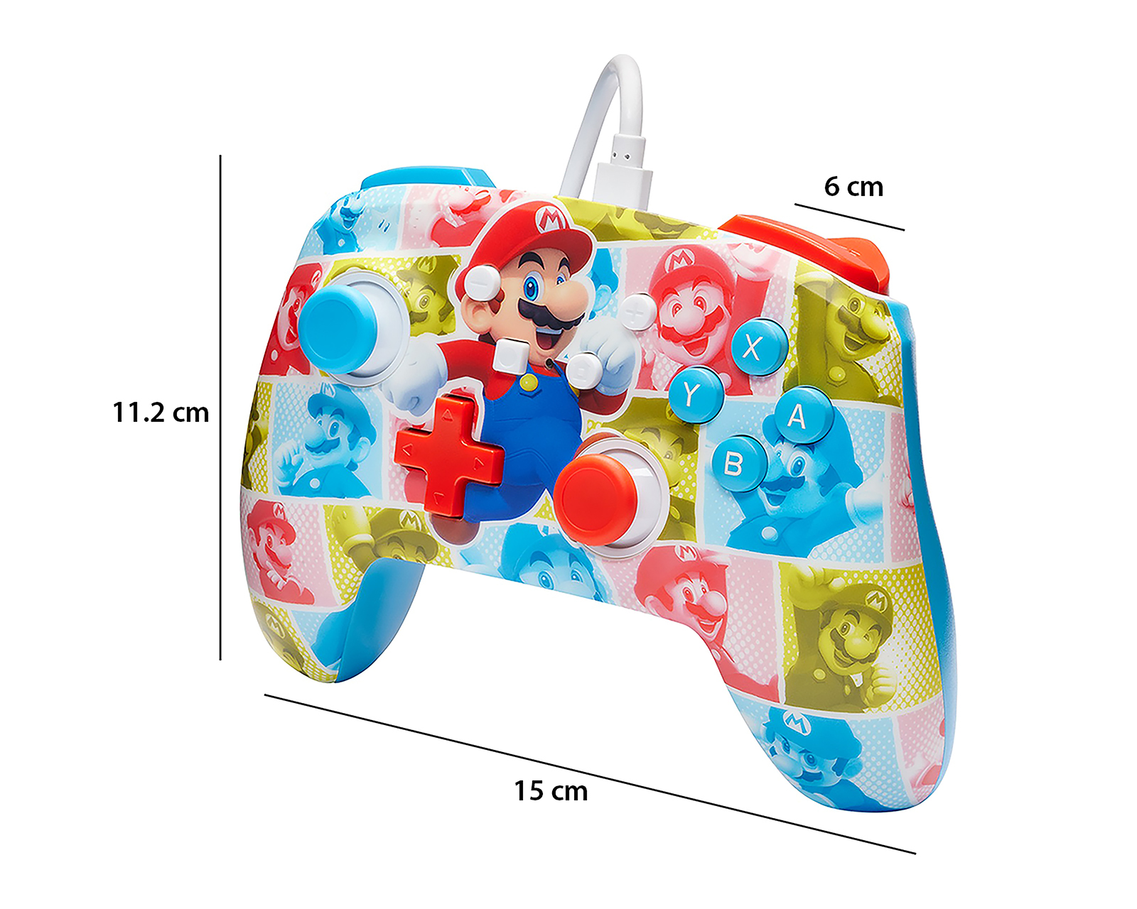 Foto 6 | Foto 6 | Control Alámbrico para Nintendo Switch Power A Mario Hero Multicolor