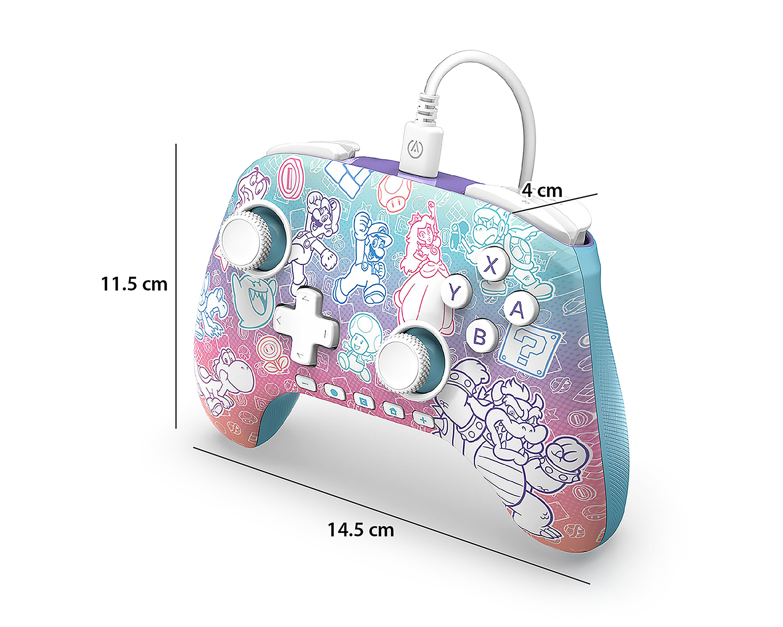 Foto 6 | Foto 6 | Control Alámbrico para Nintendo Switch 2 Power A Mushroom KM Multicolor