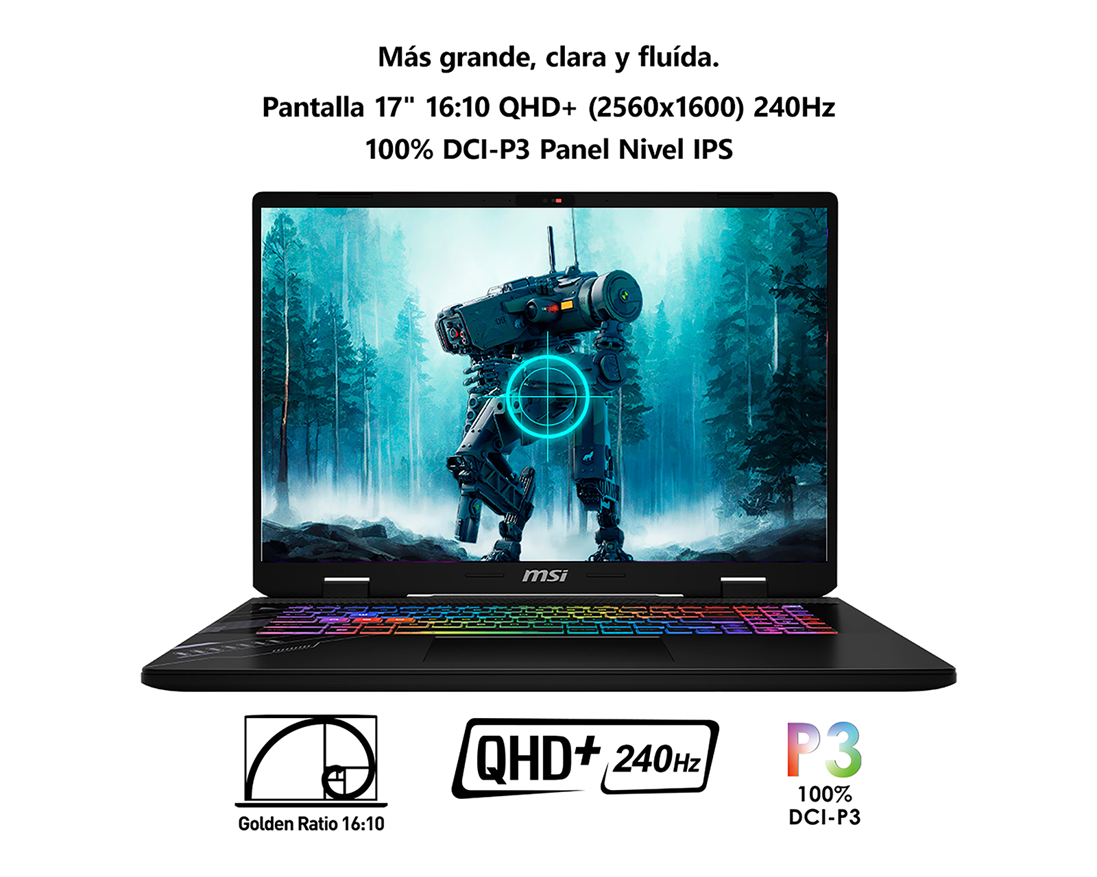 Foto 7 | Foto 7 | Laptop Gamer MSI Crosshair A17 HX 17 Pulgadas NVIDIA GeForce RTX 5060 16 GB RAM 1 TB SSD Negra + Mochila