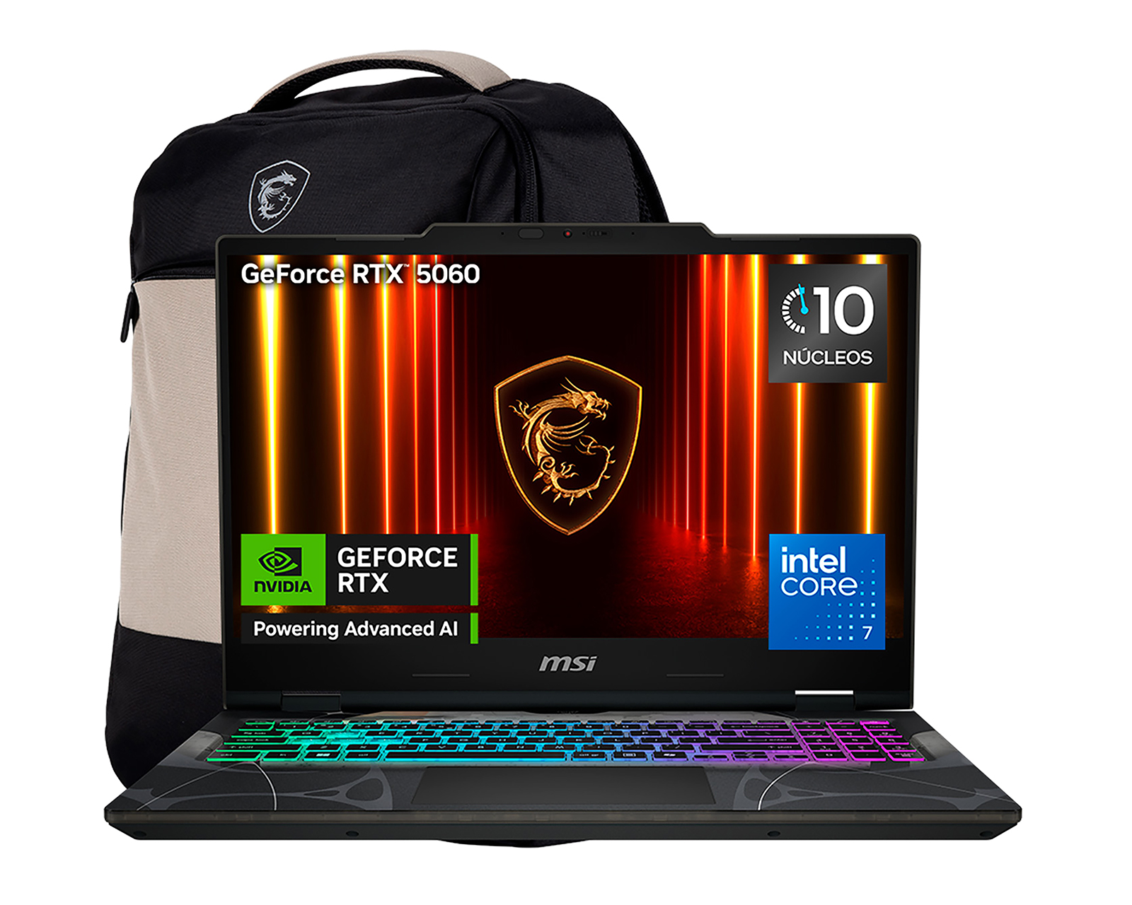 Laptop Gamer MSI Cyborg 15 B2RWFKG-452MX 15.6 Pulgadas NVIDIA GeForce RTX 5060 16 GB RAM 1 TB SSD Negra