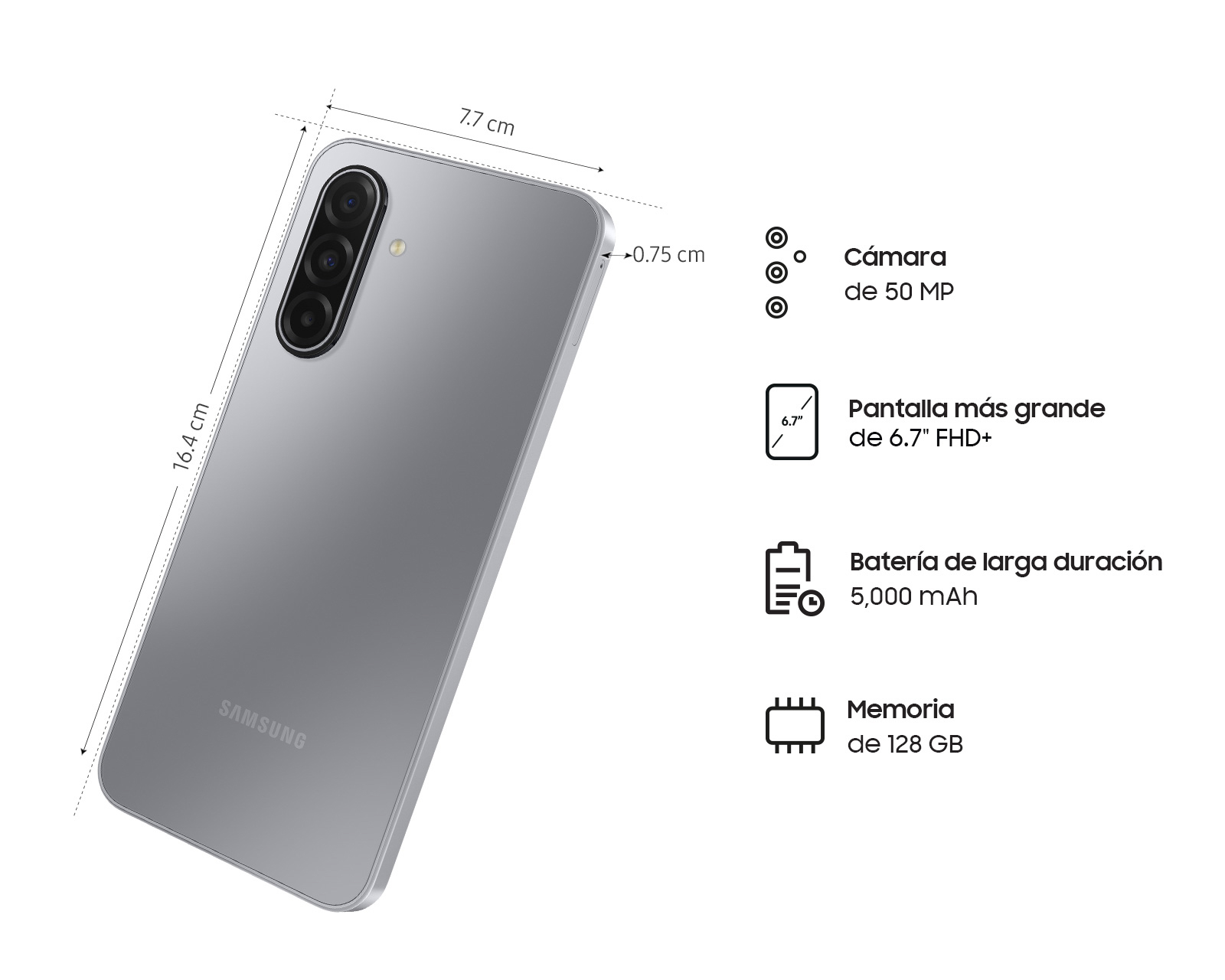 Foto 11 pulgar | Foto 10 | Telcel Samsung Galaxy A17 5G 128 GB Gris
