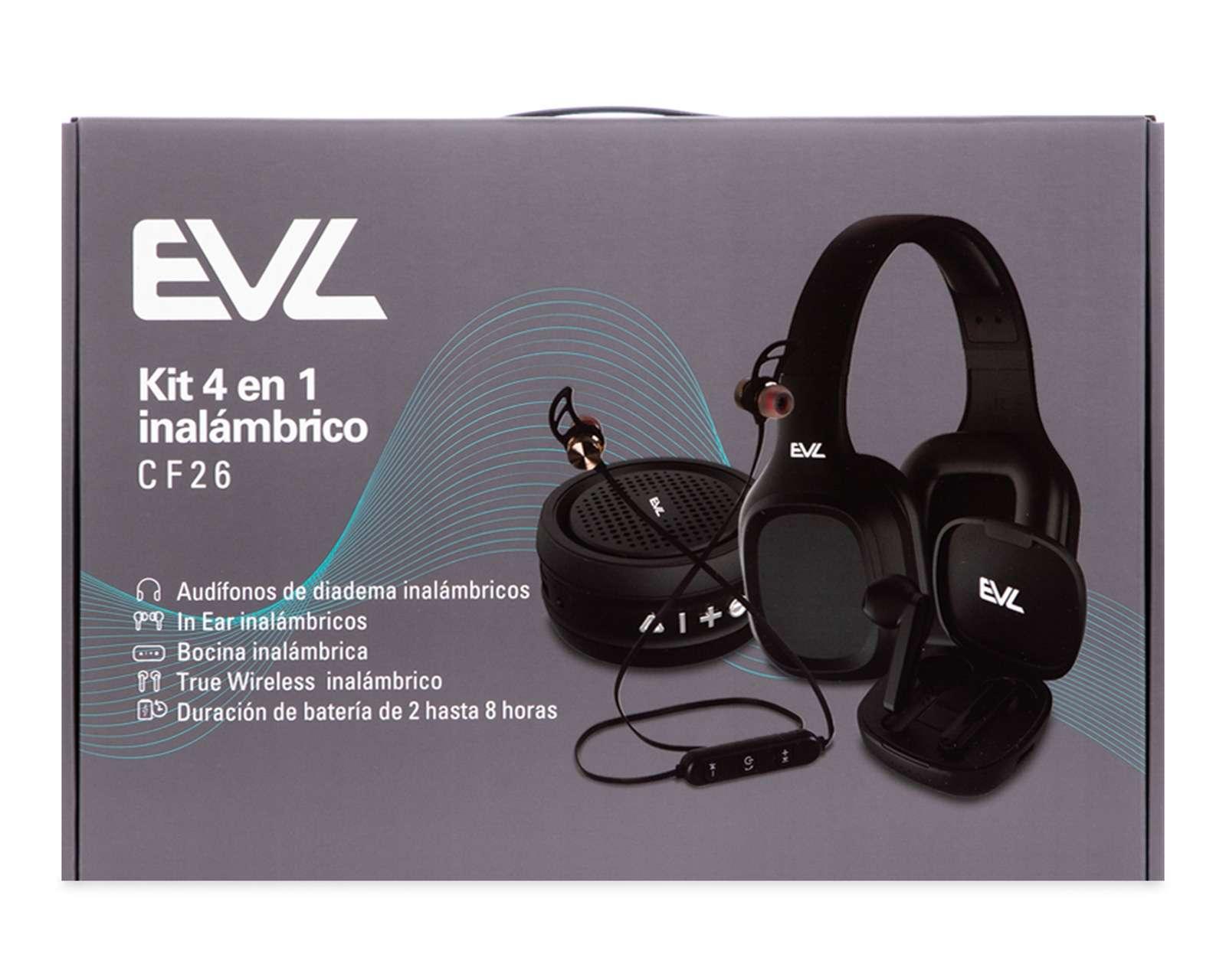 Foto 6 | Foto 6 | Audífonos y Bocina EVL Inalámbricos CF26 4 Piezas