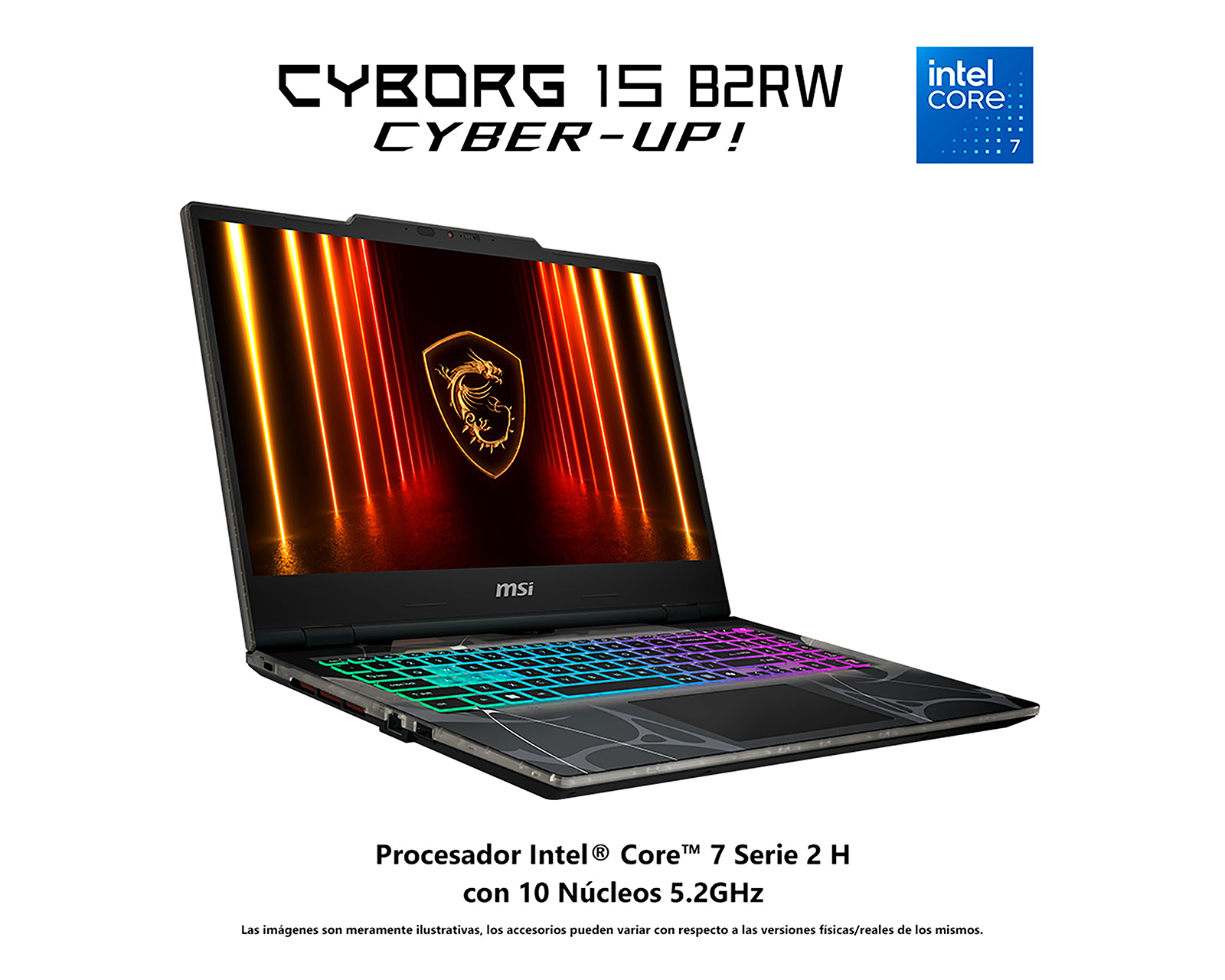Foto 2 | Foto 2 | Laptop Gamer MSI Cyborg 15 B2RWEKG-456MX 15.6 Pulgadas Intel Core 7 NVIDIA GeForce RTX 5050 16 GB RAM 512 GB SSD Negra