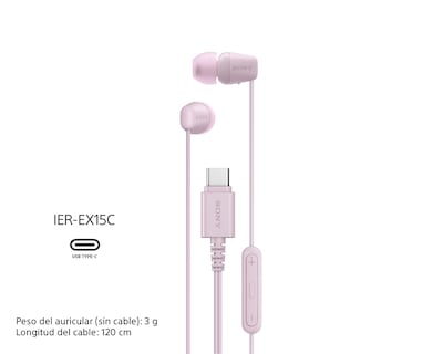 Foto 8 | Foto 8 | Audífonos Alámbricos Sony IER-EX15C/P con Control Remoto