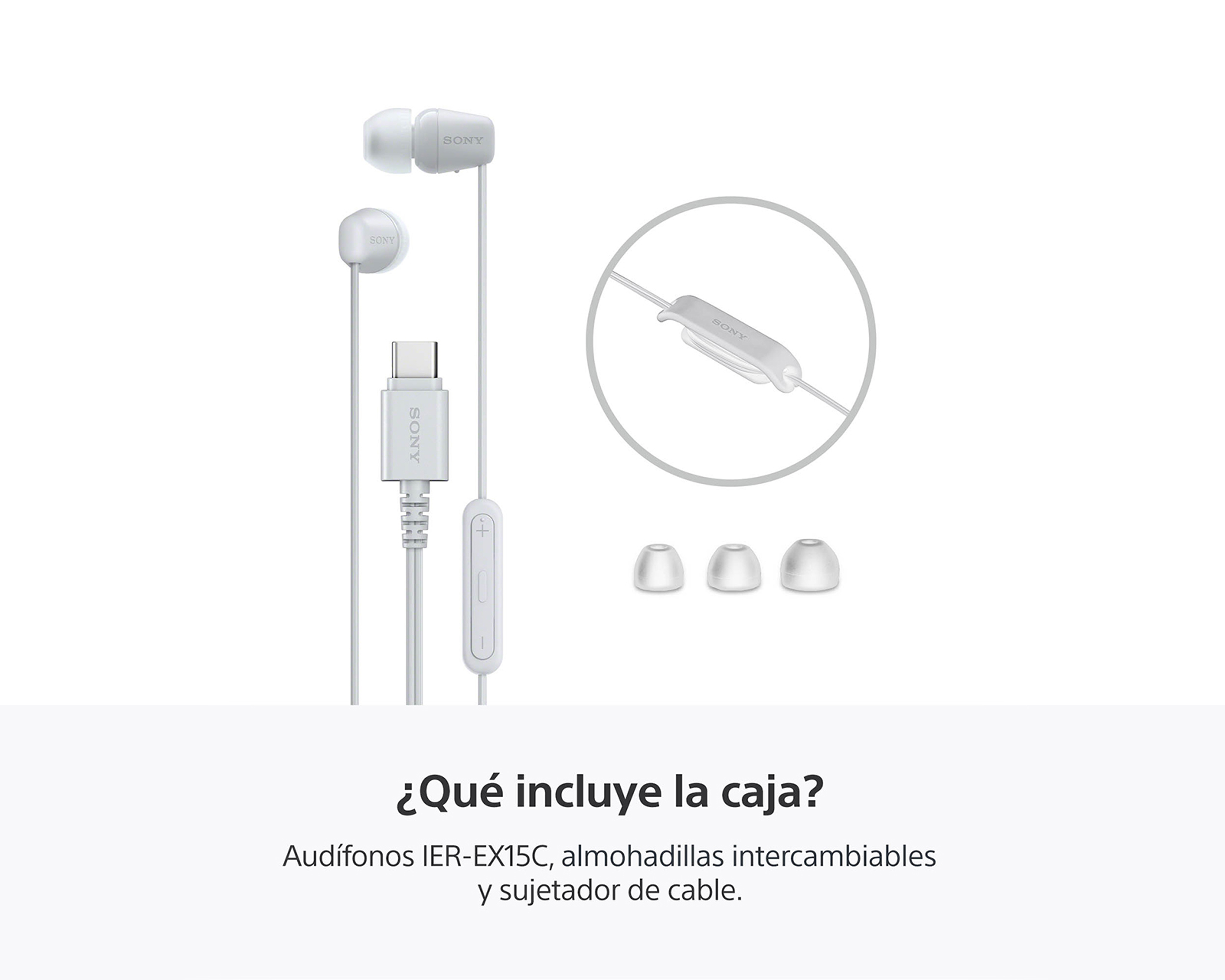 Foto 7 | Foto 7 | Audífonos Alámbricos Sony IER-EX15C/W