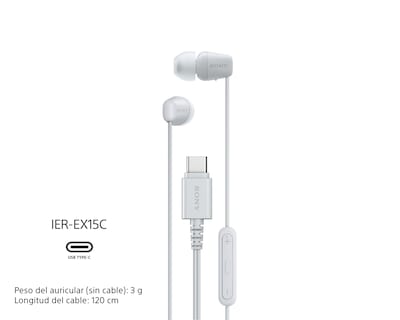 Foto 8 | Foto 8 | Audífonos Alámbricos Sony IER-EX15C/W