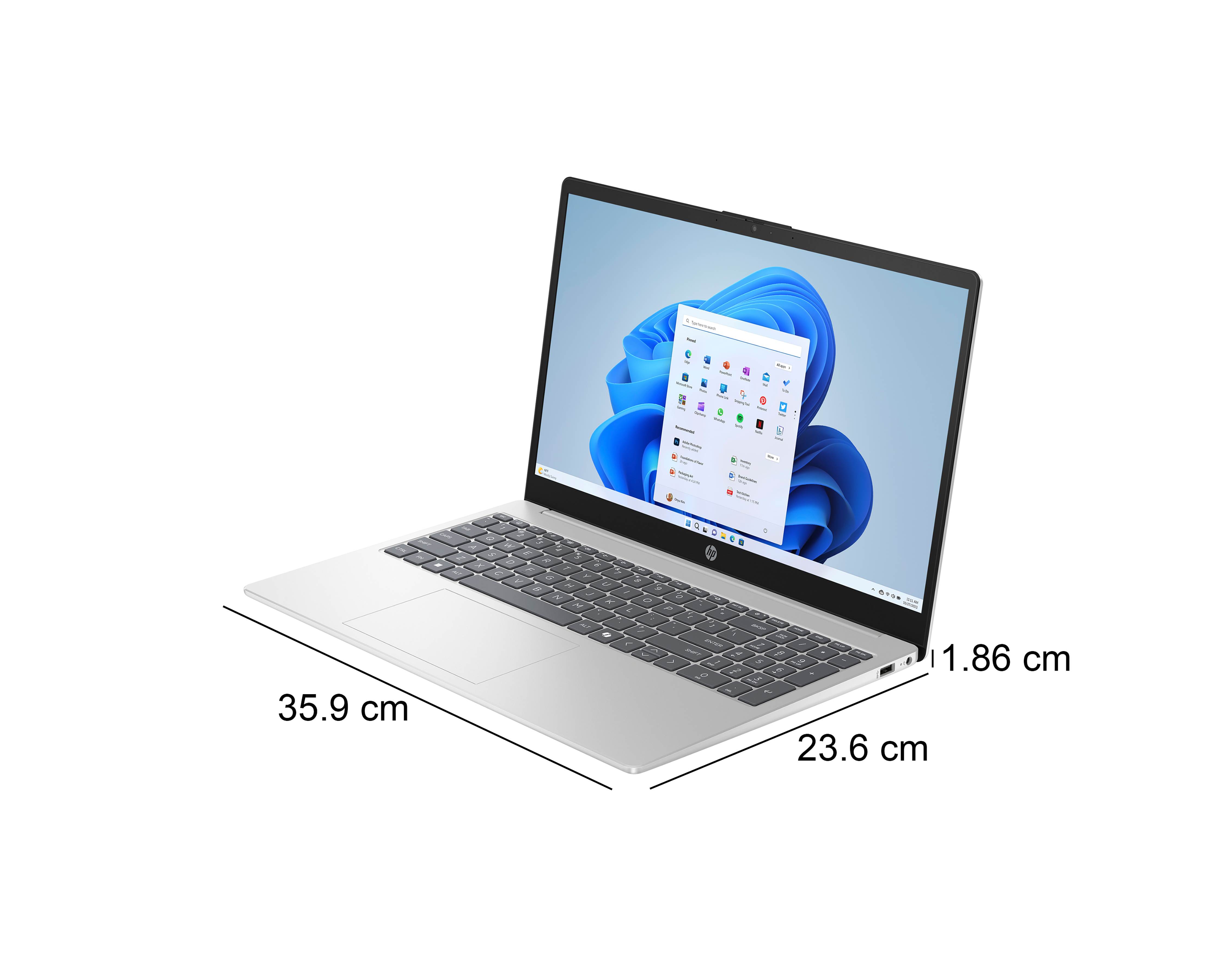 Foto 6 pulgar | Foto 5 | Laptop HP 15-FC0265LA 15.4 Pulgadas Windows 11 Home AMD Ryzen 5 512 GB SSD Plata