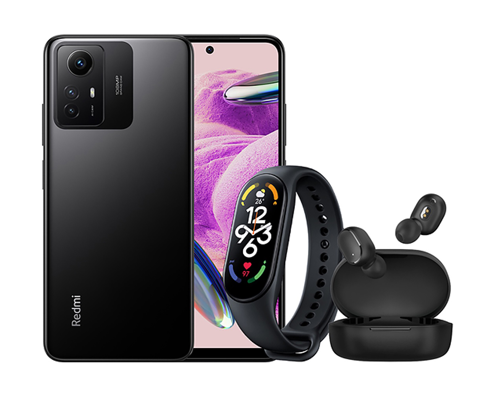 Movistar Xiaomi Redmi Note 12S 256 GB Gris + Fitband y Audífonos