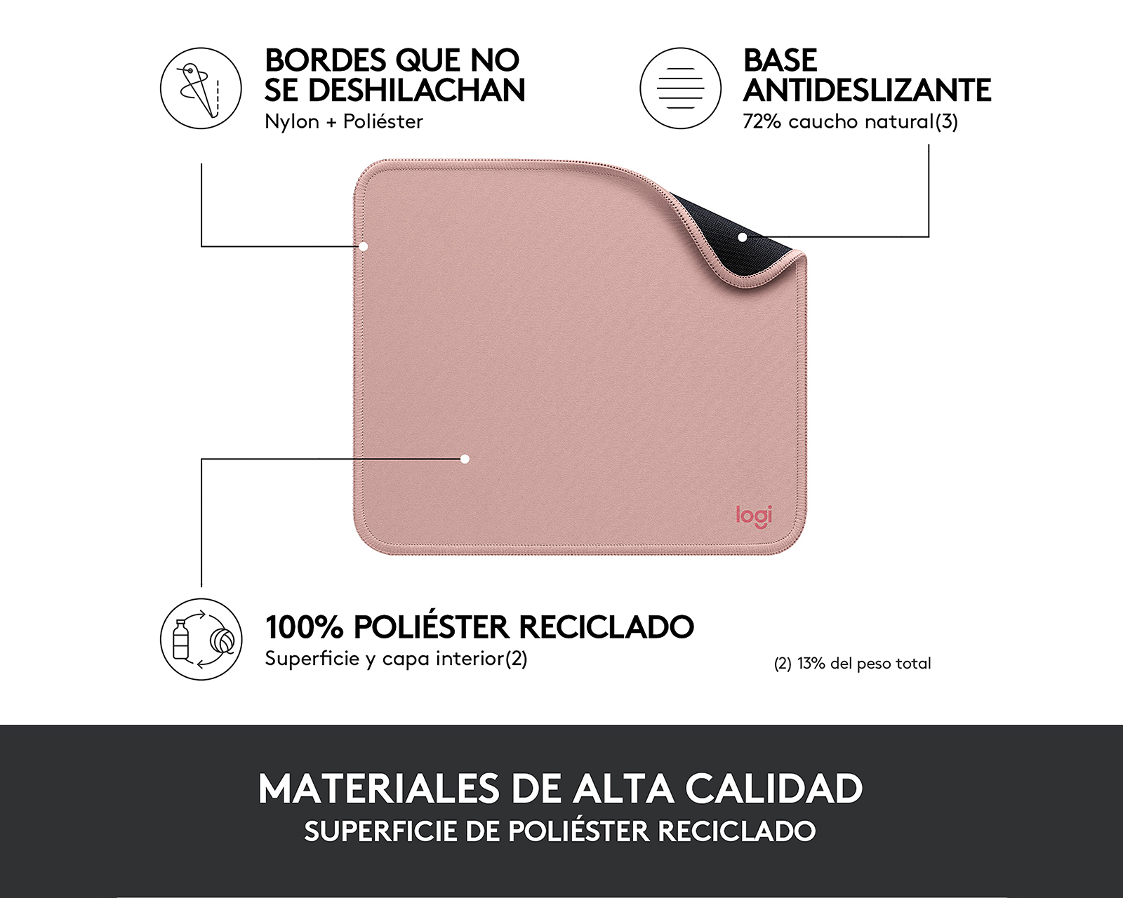 Foto 5 | Foto 5 | Mouse Pad Logitech Studio Series Base Antideslizante