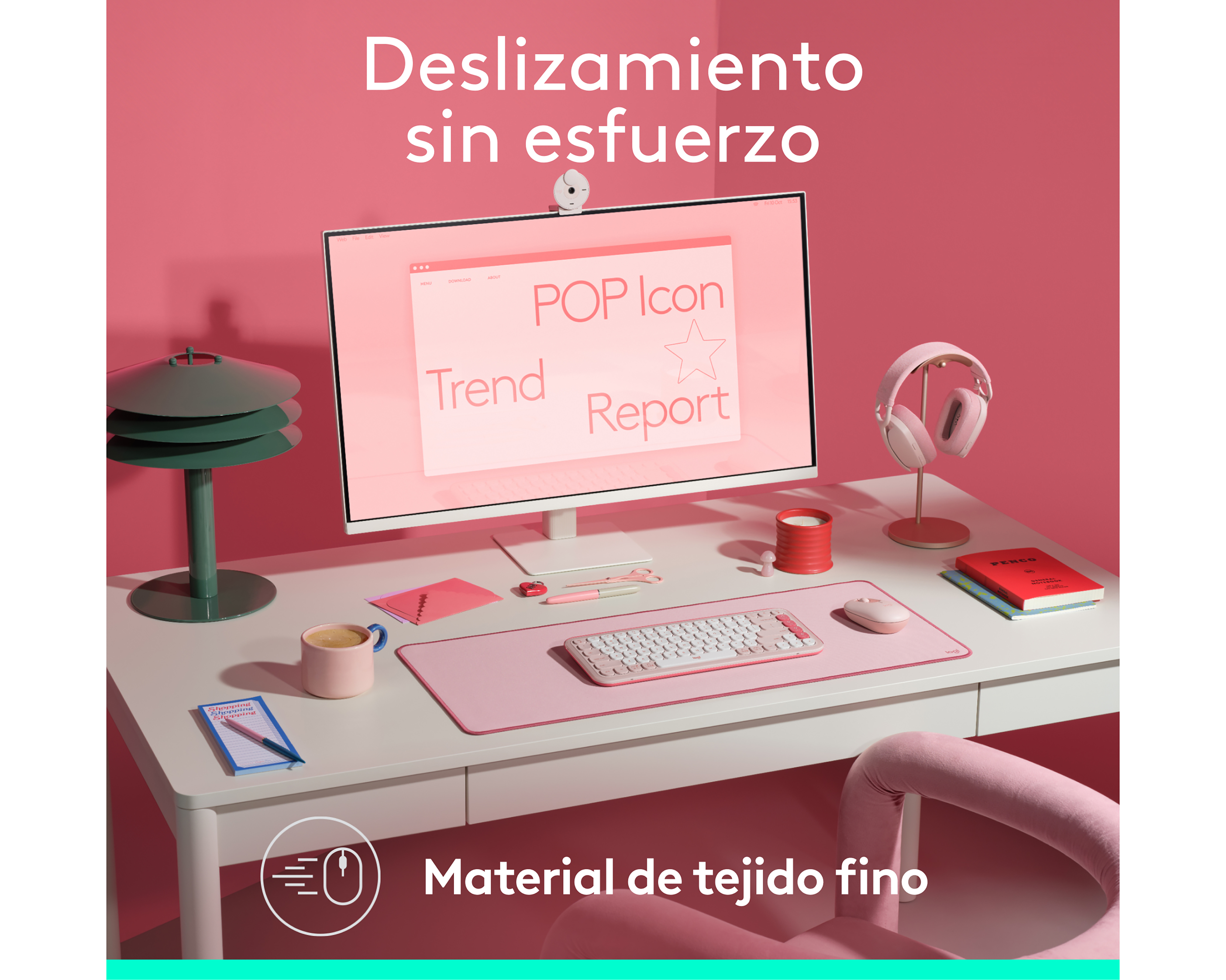 Foto 4 | Foto 4 | Mouse pad Logitech Rosa