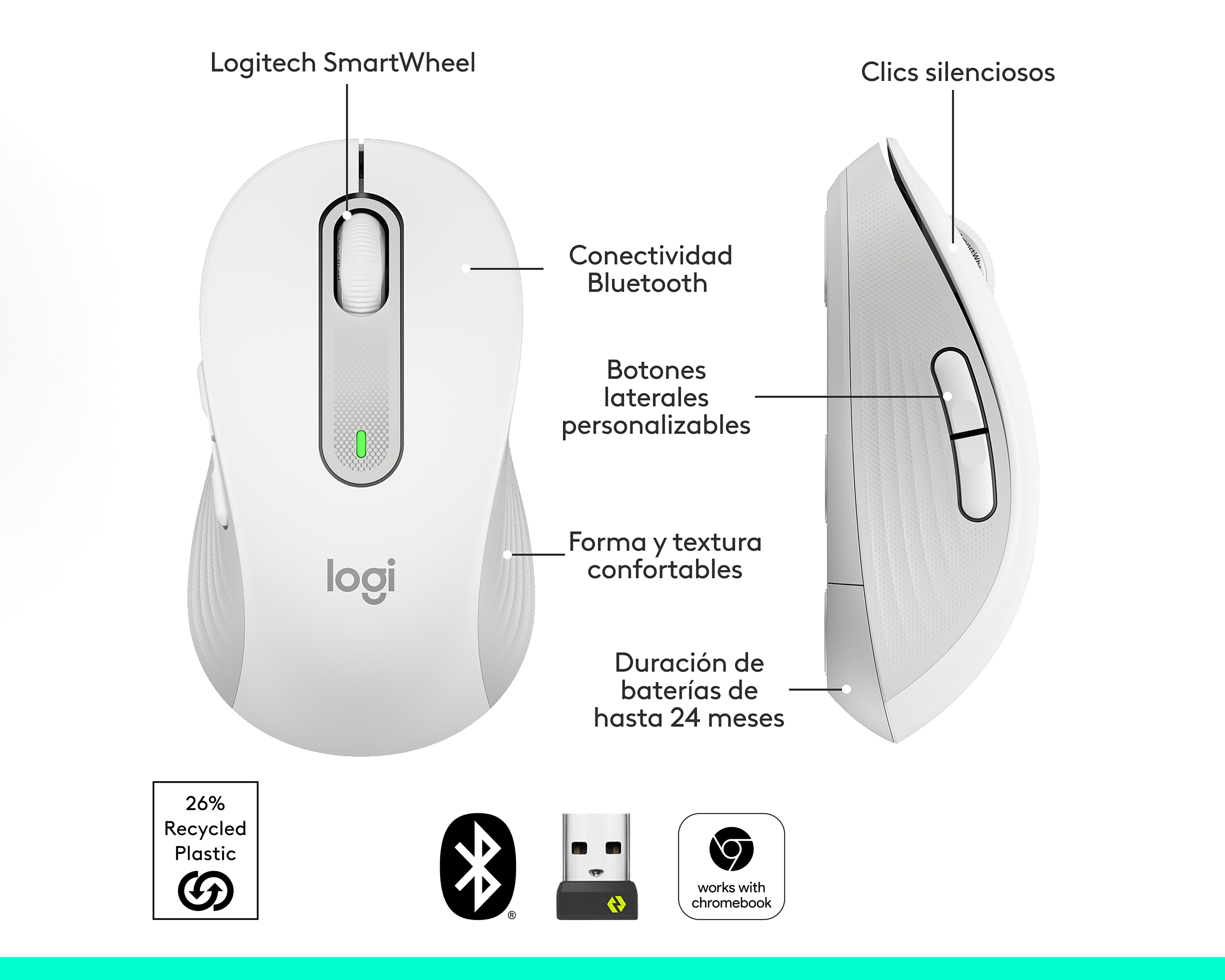 Foto 8 pulgar | Foto 7 | Mouse Inalámbrico Logitech 910-006252