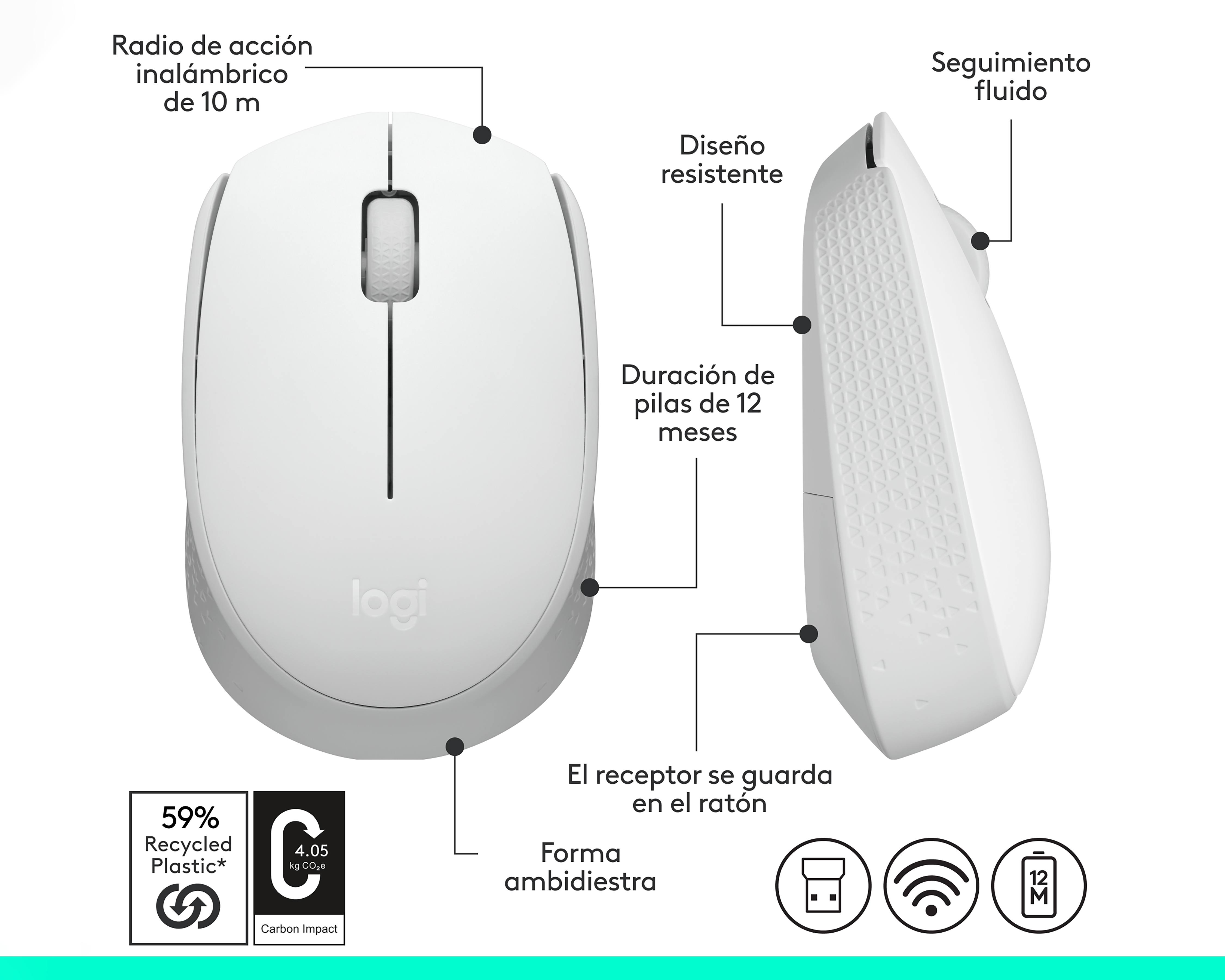 Foto 6 pulgar | Foto 5 | Mouse Inalámbrico Logitech 910-006864