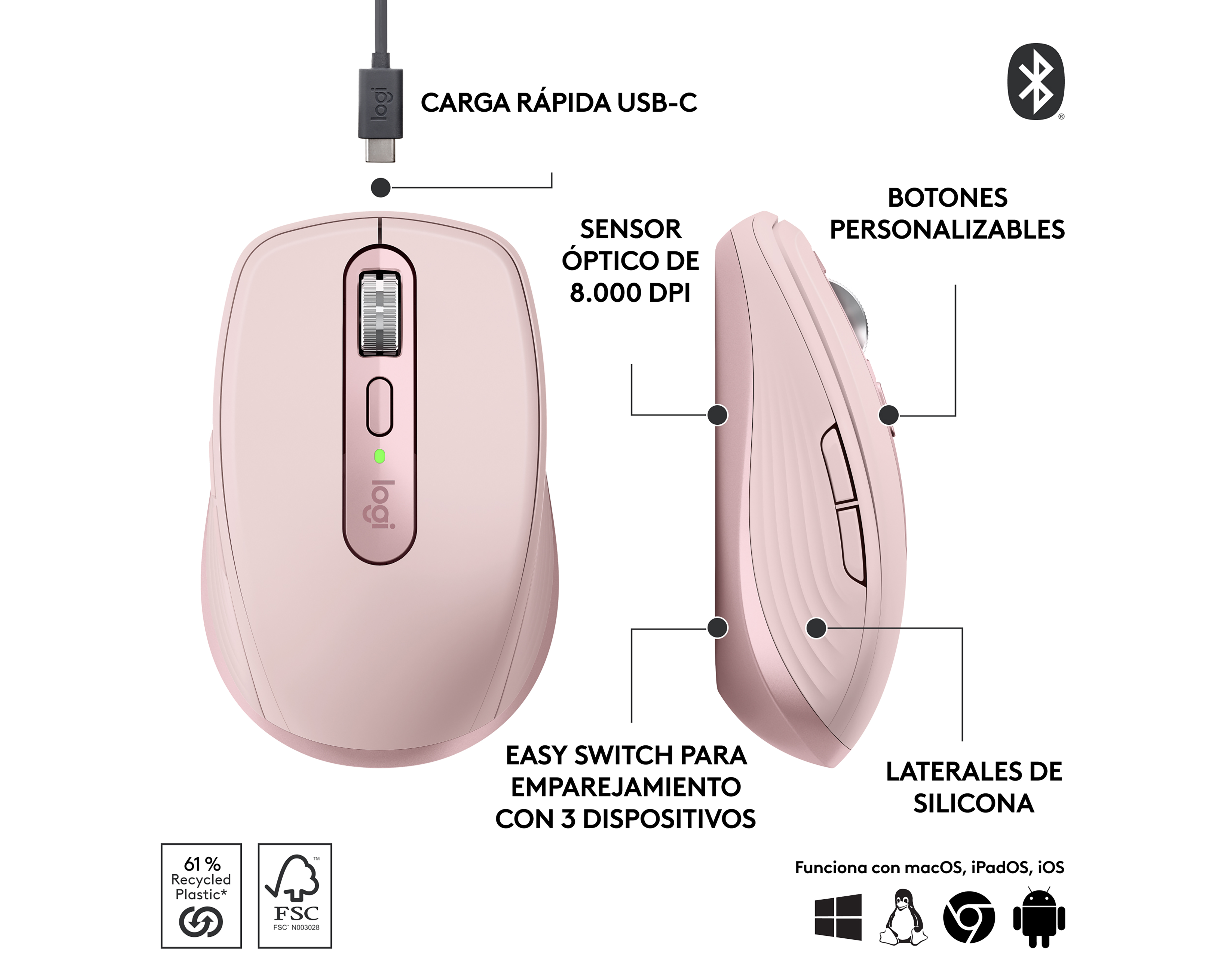 Foto 7 | Foto 7 | Mouse Inalámbrico Logitech 910-007113