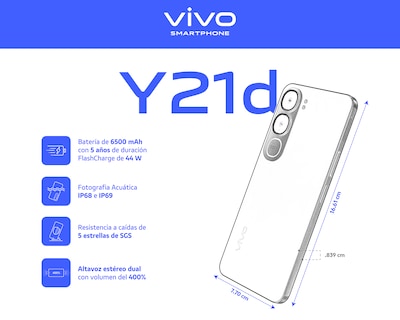 Foto 8 | Foto 8 | Celular vivo Y21D Liberado 256 GB Negro