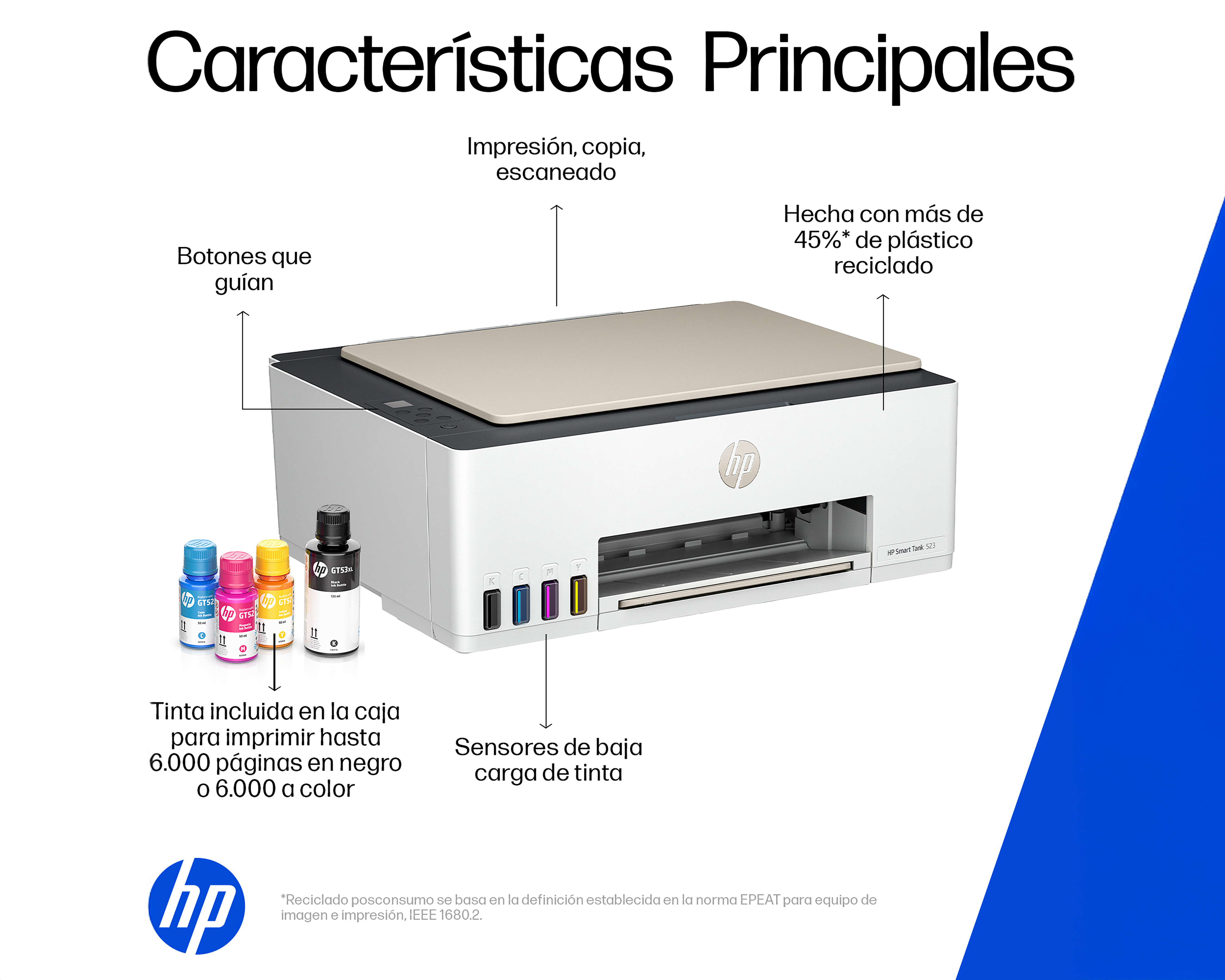 Foto 10 pulgar | Foto 9 | Impresora Multifuncional HP de Inyección Todo-en-Uno Smart Tank 523