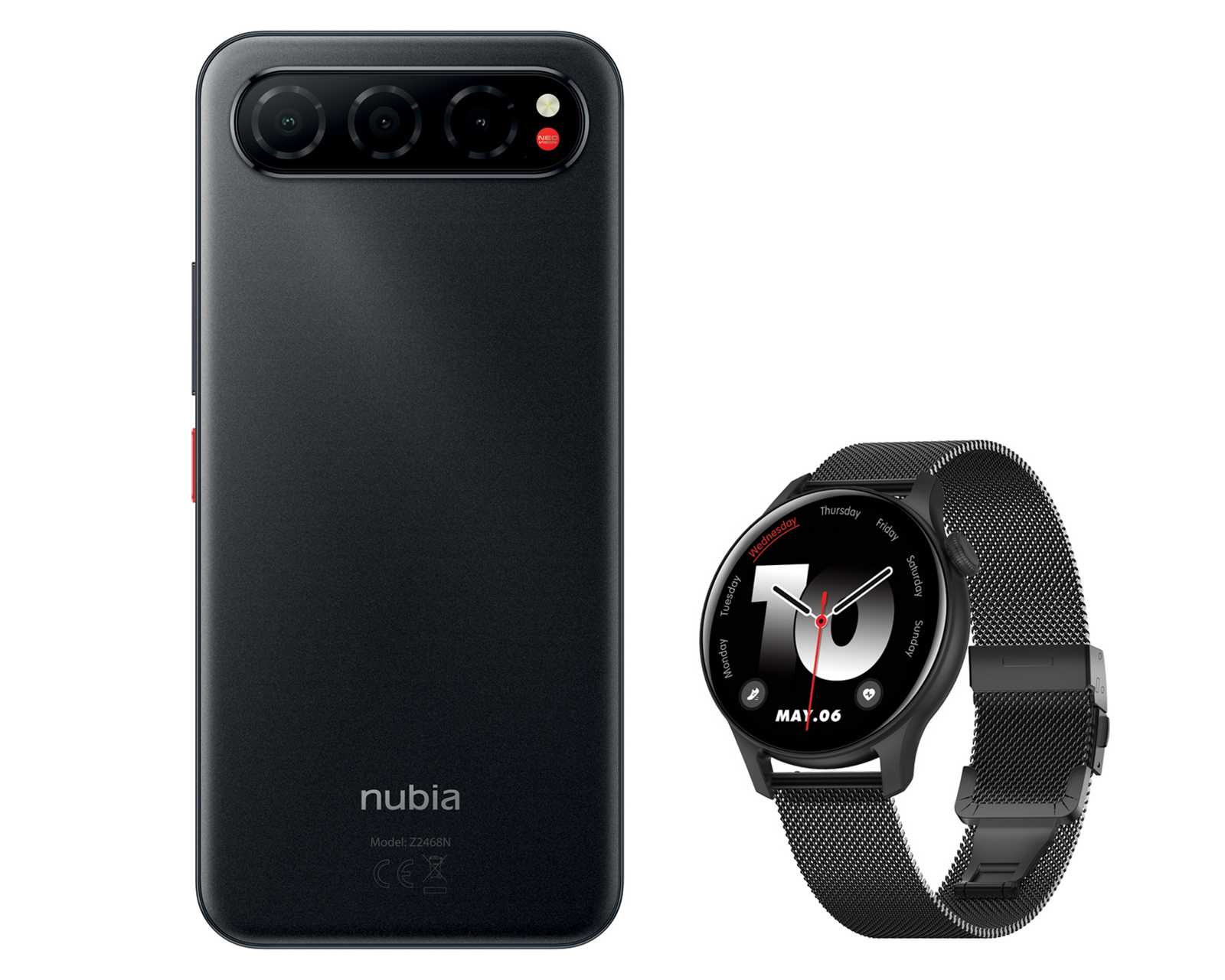 Foto 3 pulgar | Foto 2 | Telcel Nubia Air 256 GB Negro + Smartwatch