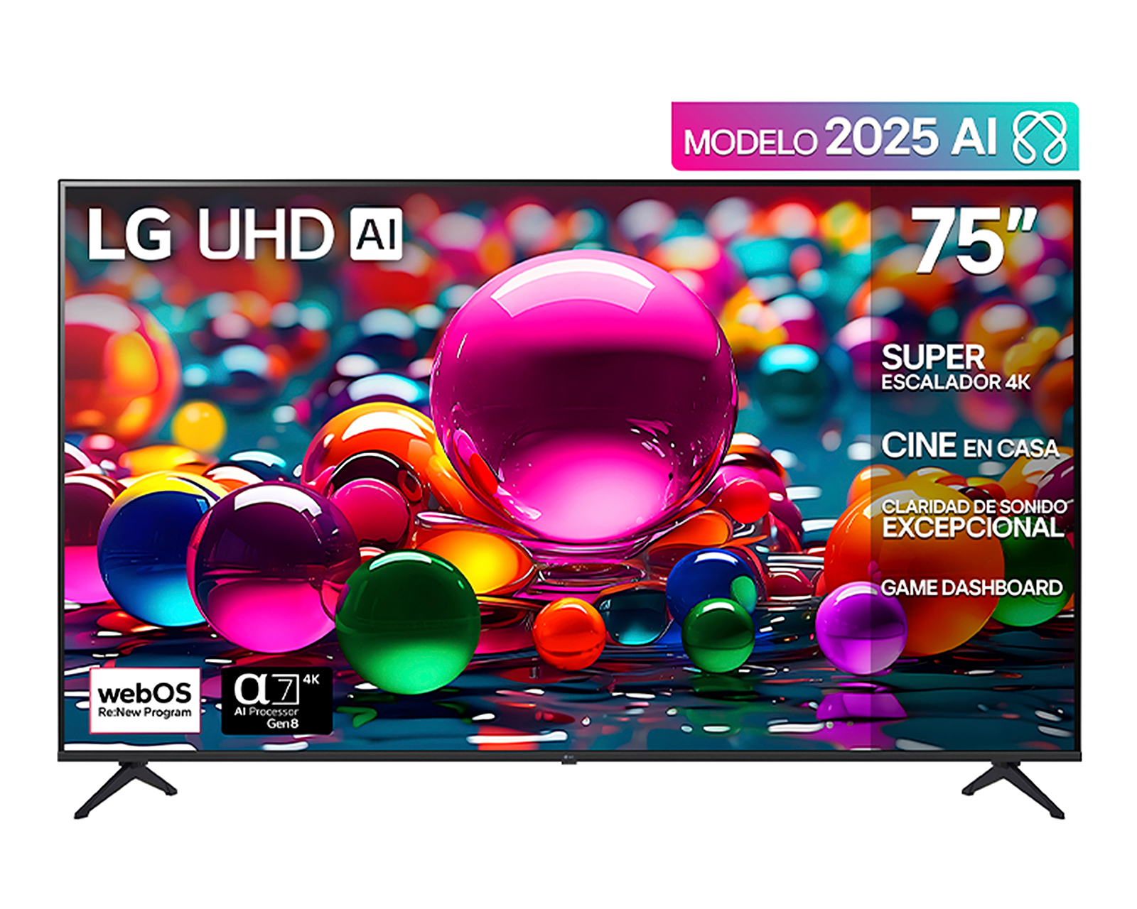 Pantalla Smart TV LG LED 75 Pulgadas UHD 4K 75UA8000