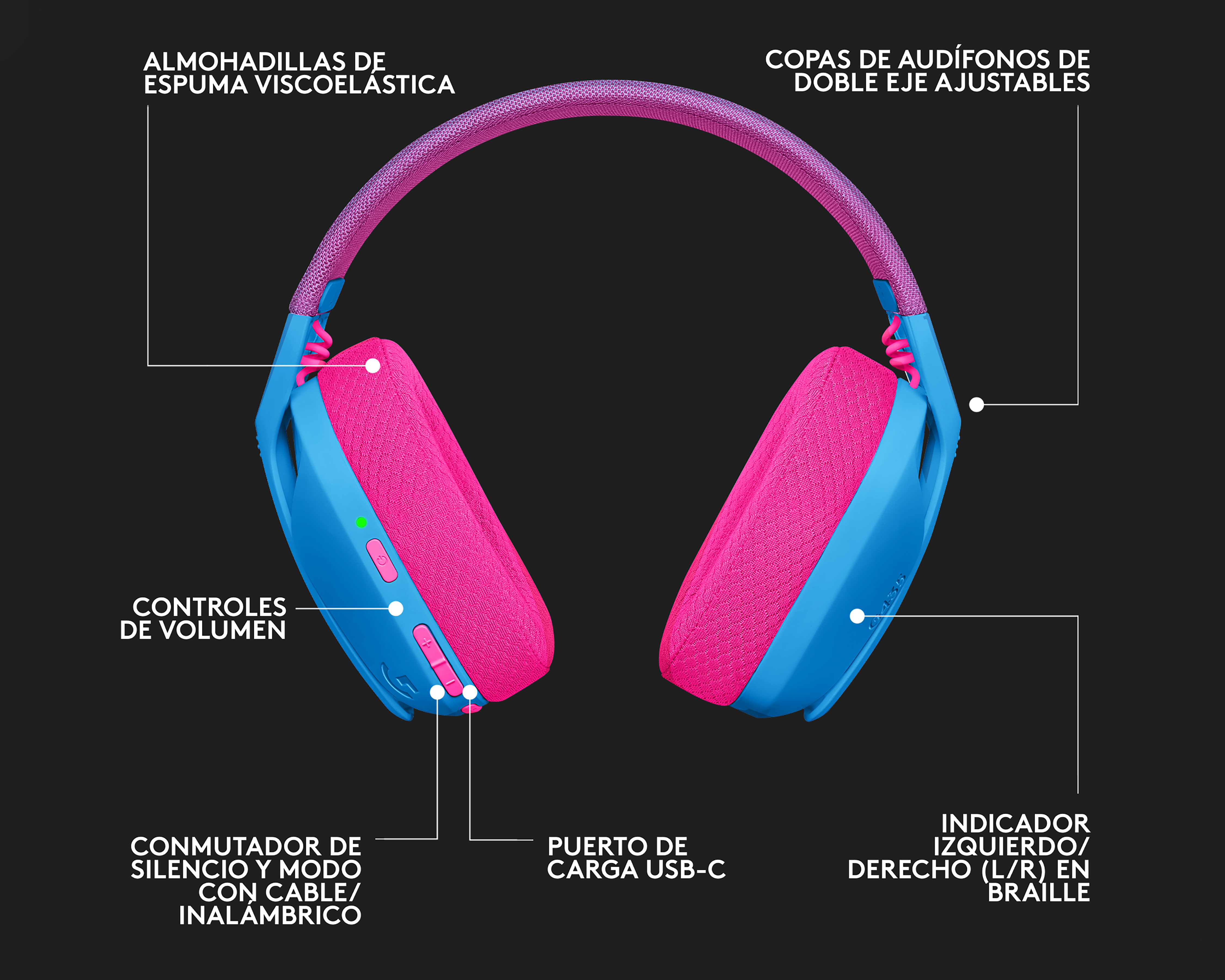 Foto 9 pulgar | Foto 8 | Audífonos Inalámbricos de Diadema Logitech G435 con Micrófono