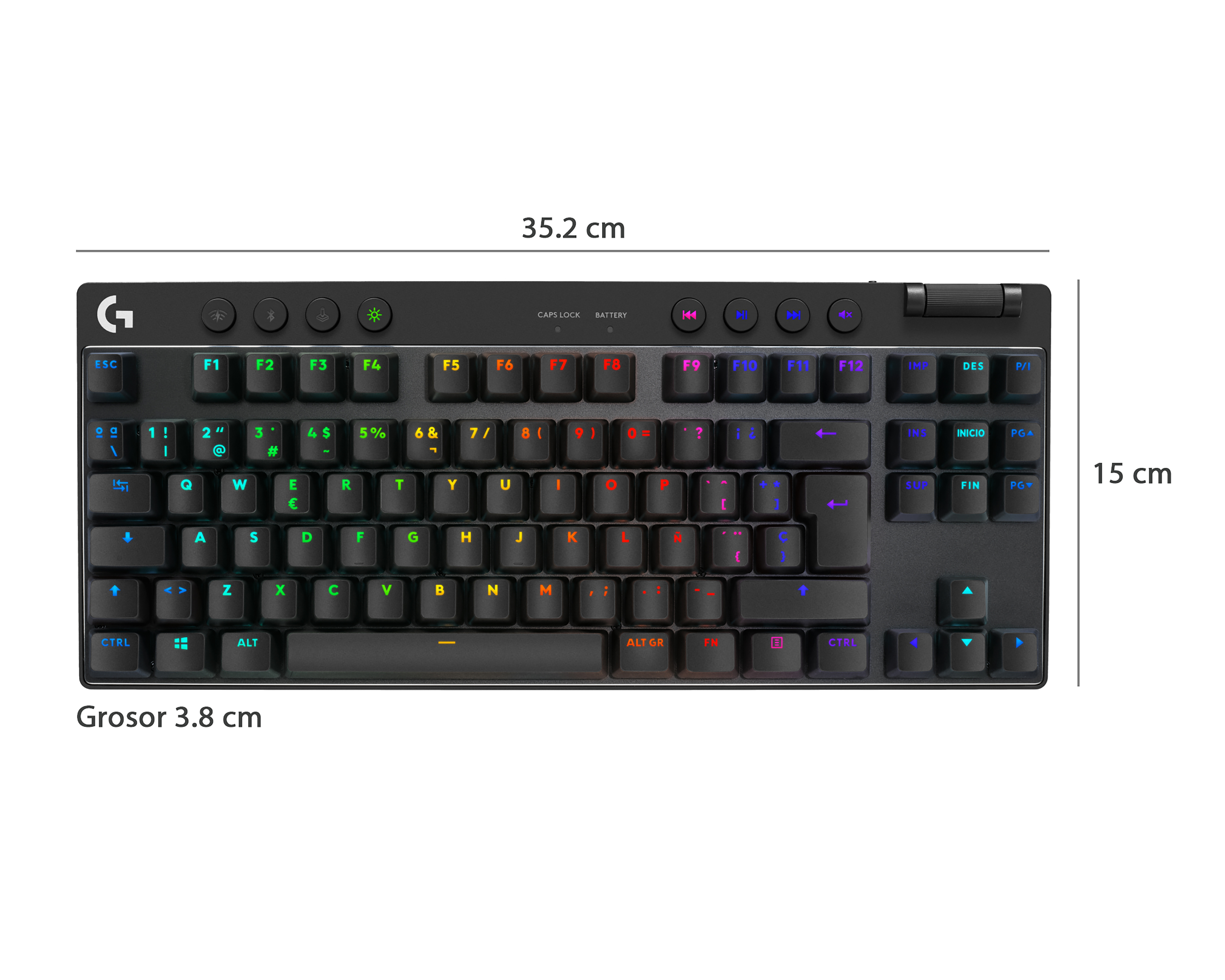 Foto 8 | Foto 8 | Teclado Gamer Inalámbrico Logitech Pro X TKL Tactile