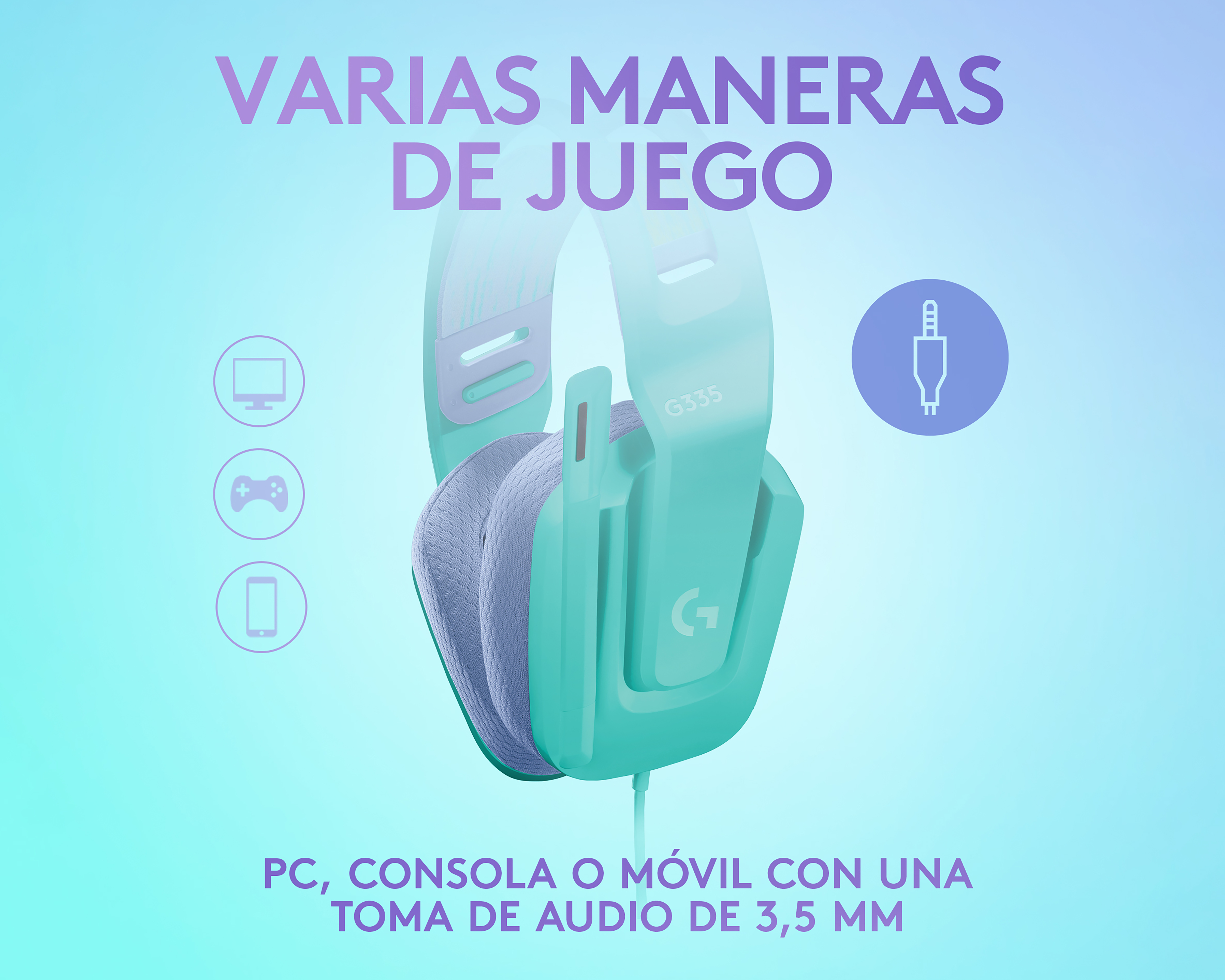 Foto 4 pulgar | Foto 3 | Audífonos de Diadema Logitech G335 con Micrófono