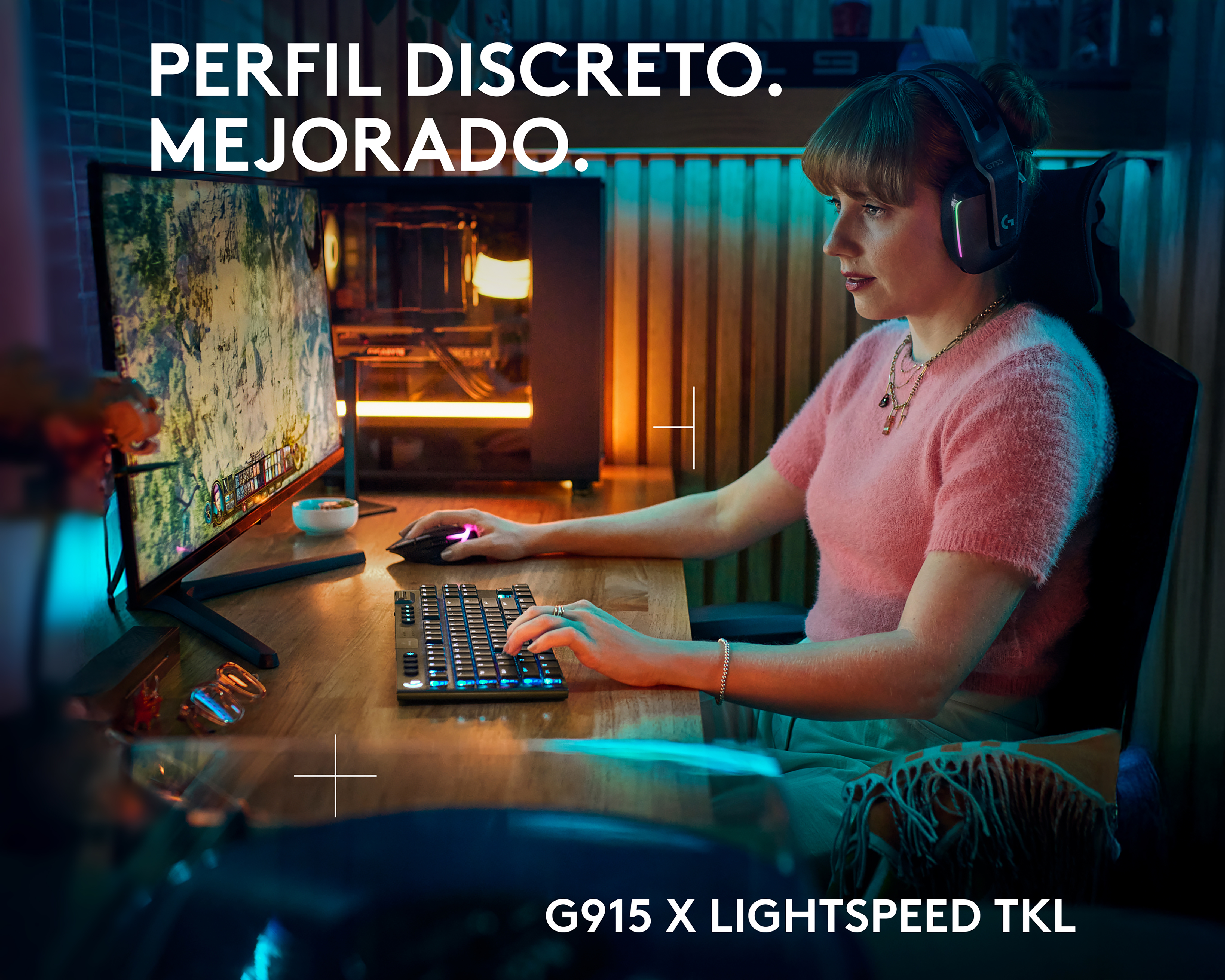 Foto 3 pulgar | Foto 2 | Teclado Gamer Inalámbrico Logitech G G915X Lightspeed TKL