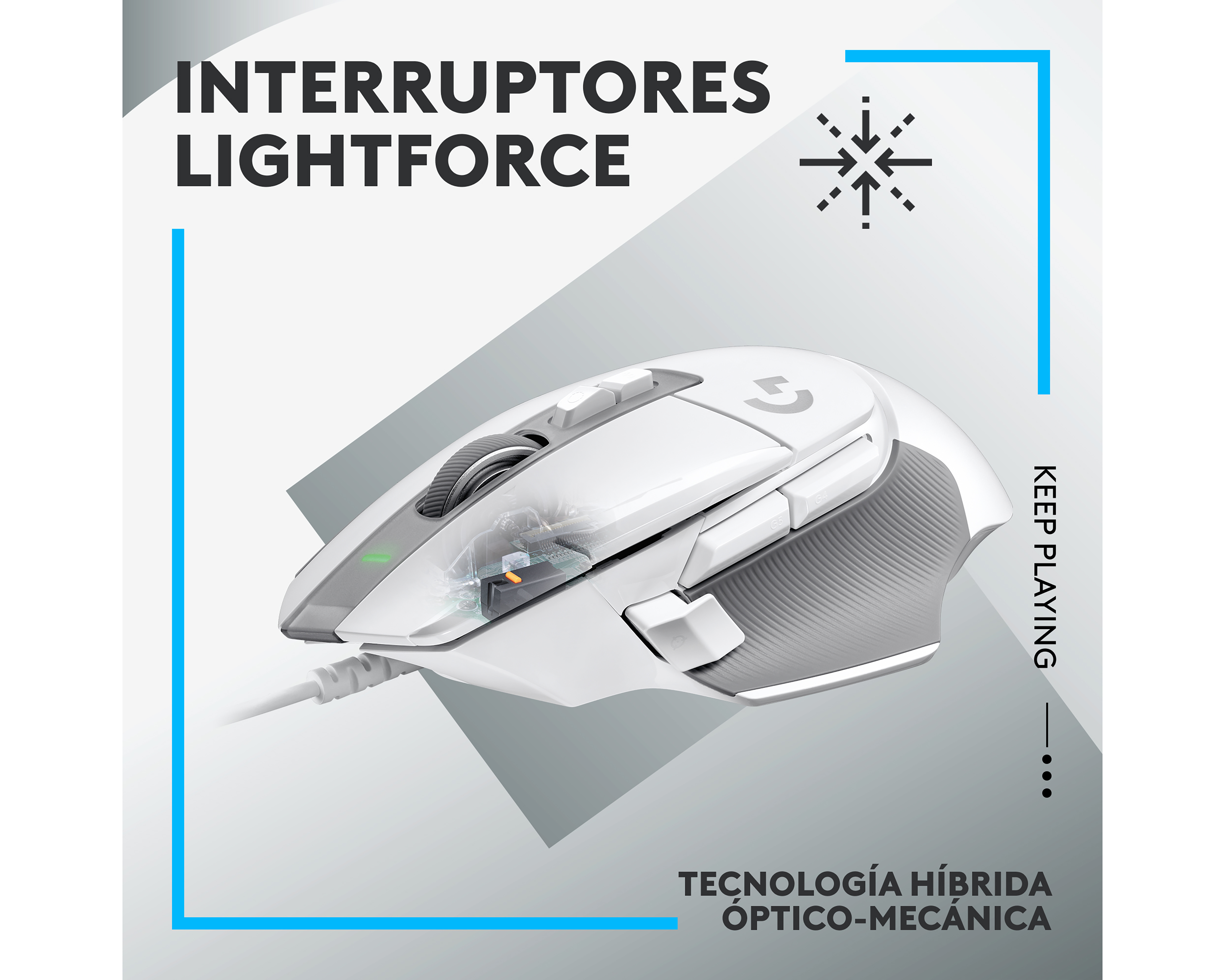 Foto 3 pulgar | Foto 2 | Mouse Gamer Alámbrico Logitech G502 X