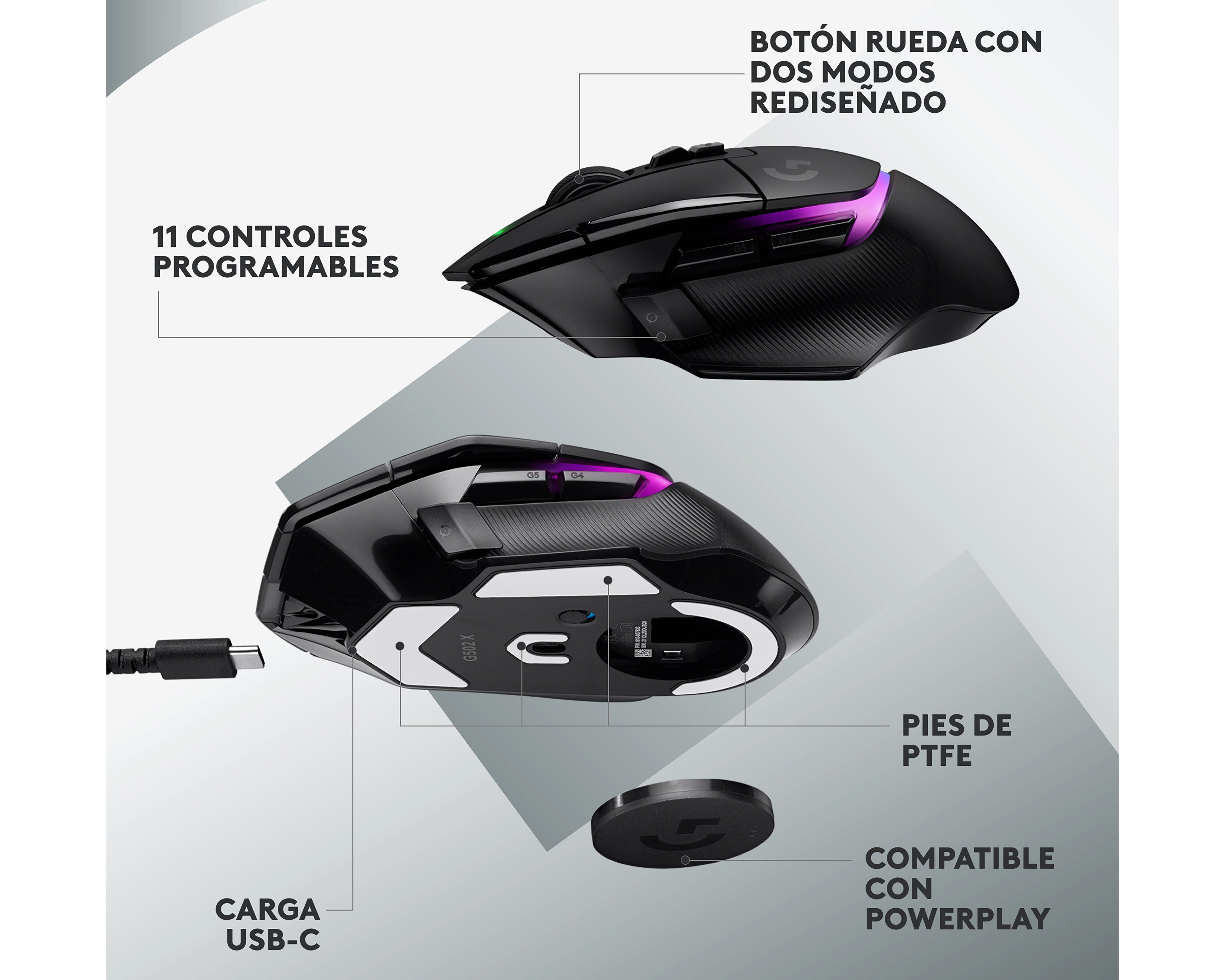 Foto 7 | Foto 7 | Mouse Gamer Inalámbrico Logitech G502 X Plus