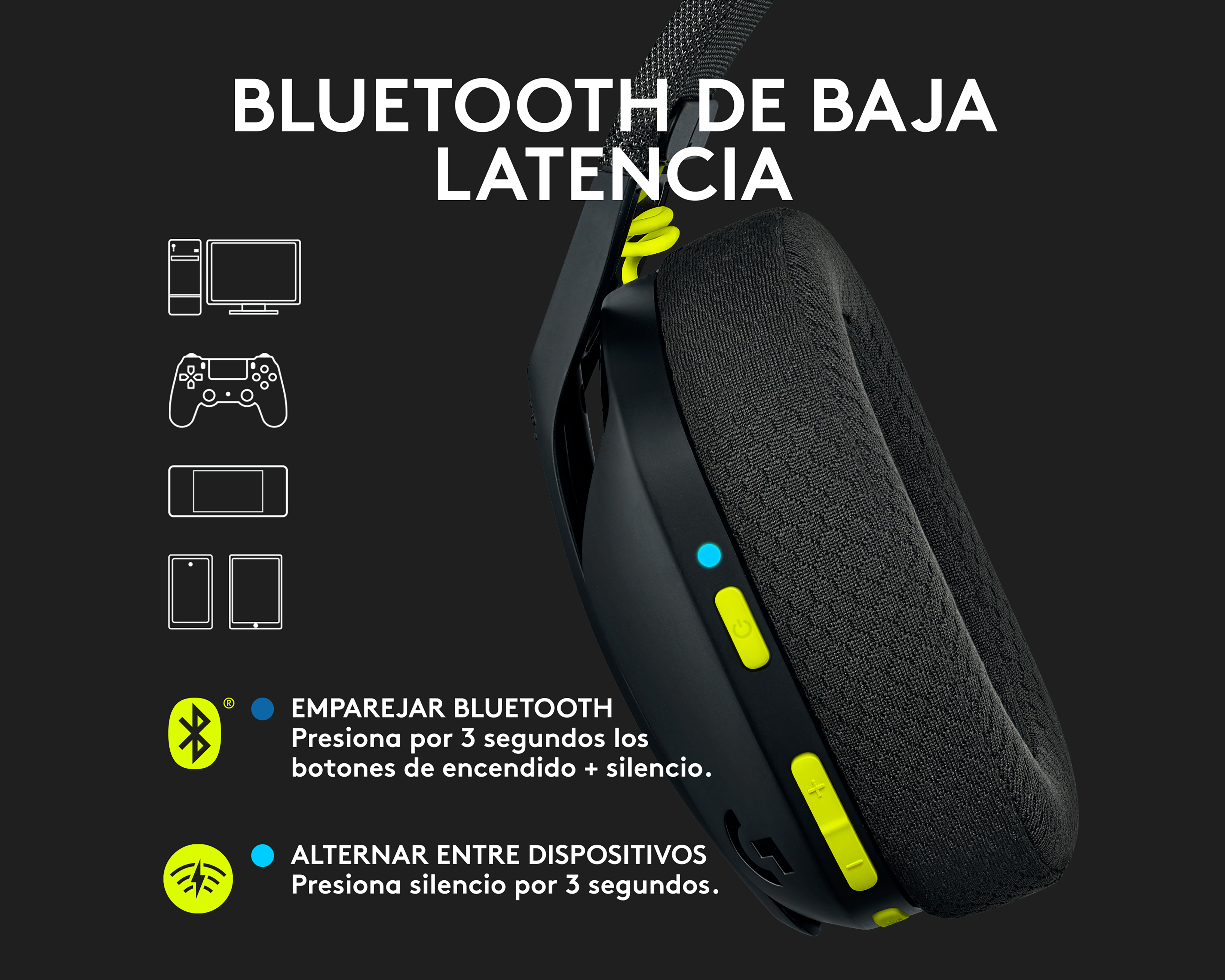 Foto 3 | Foto 3 | Audífonos de Diadema Inalámbricos Logitech G435 con Micrófonos