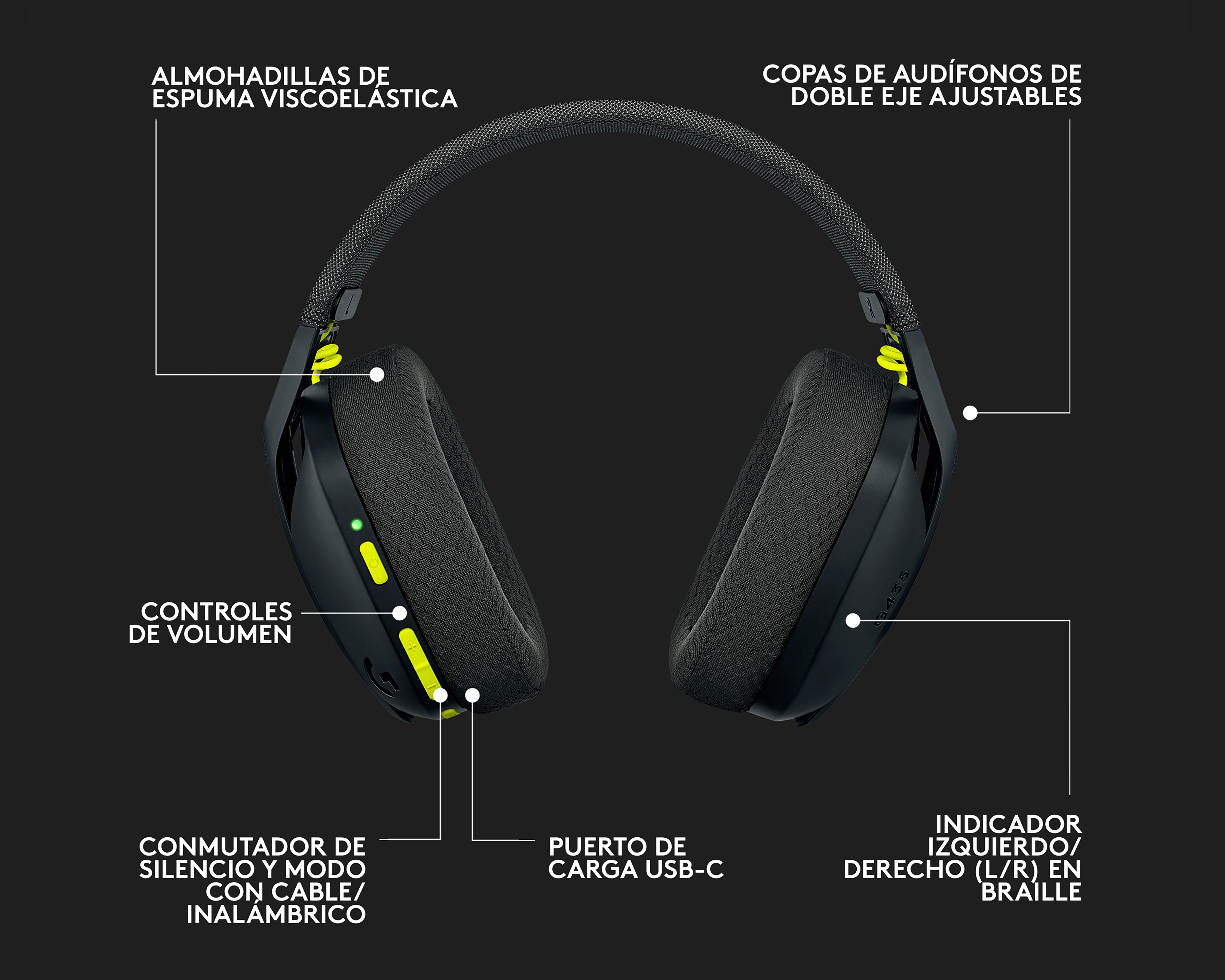 Foto 9 pulgar | Foto 8 | Audífonos de Diadema Inalámbricos Logitech G435 con Micrófonos