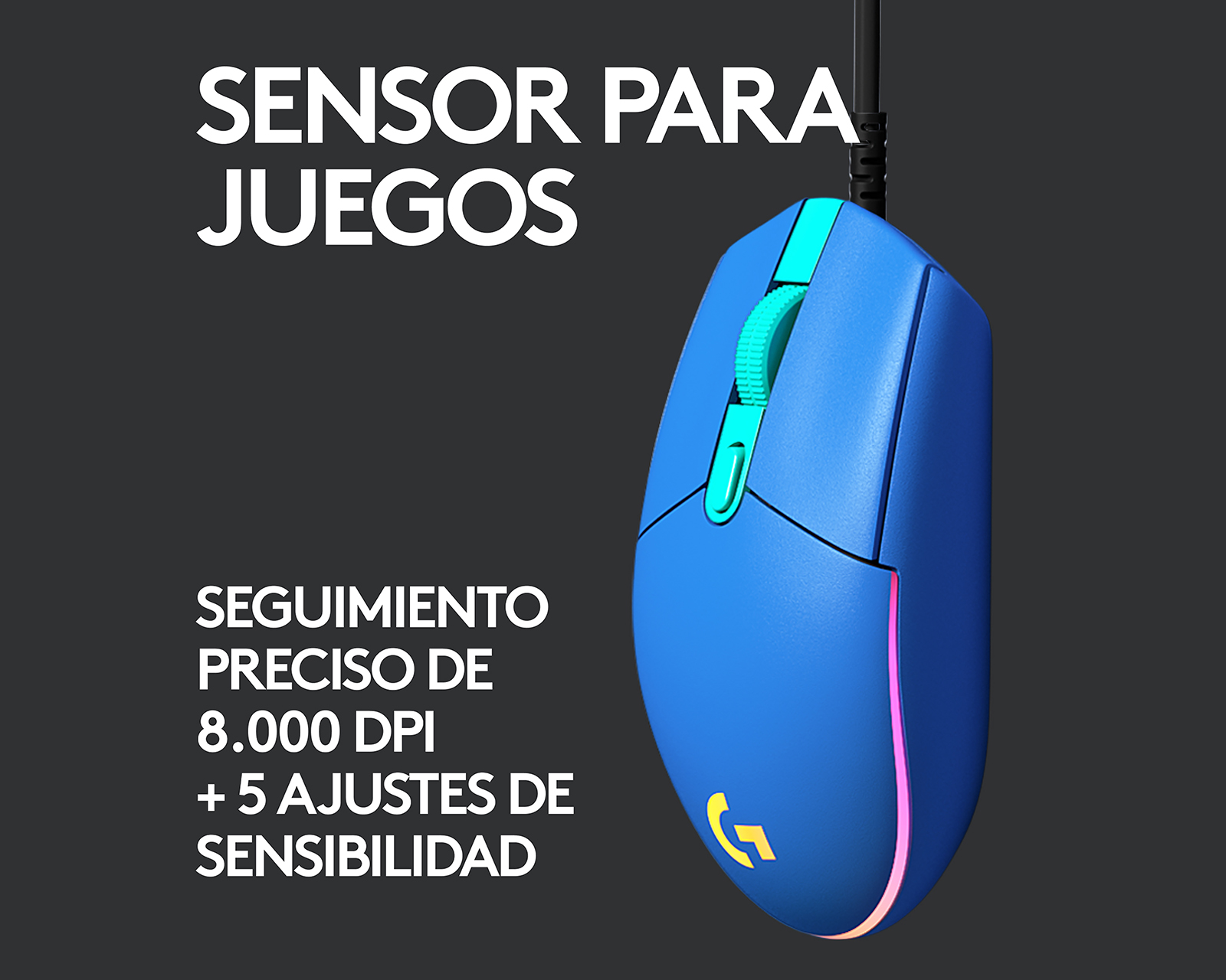 Foto 4 pulgar | Foto 3 | Mouse Gamer Alámbrico Logitech G203