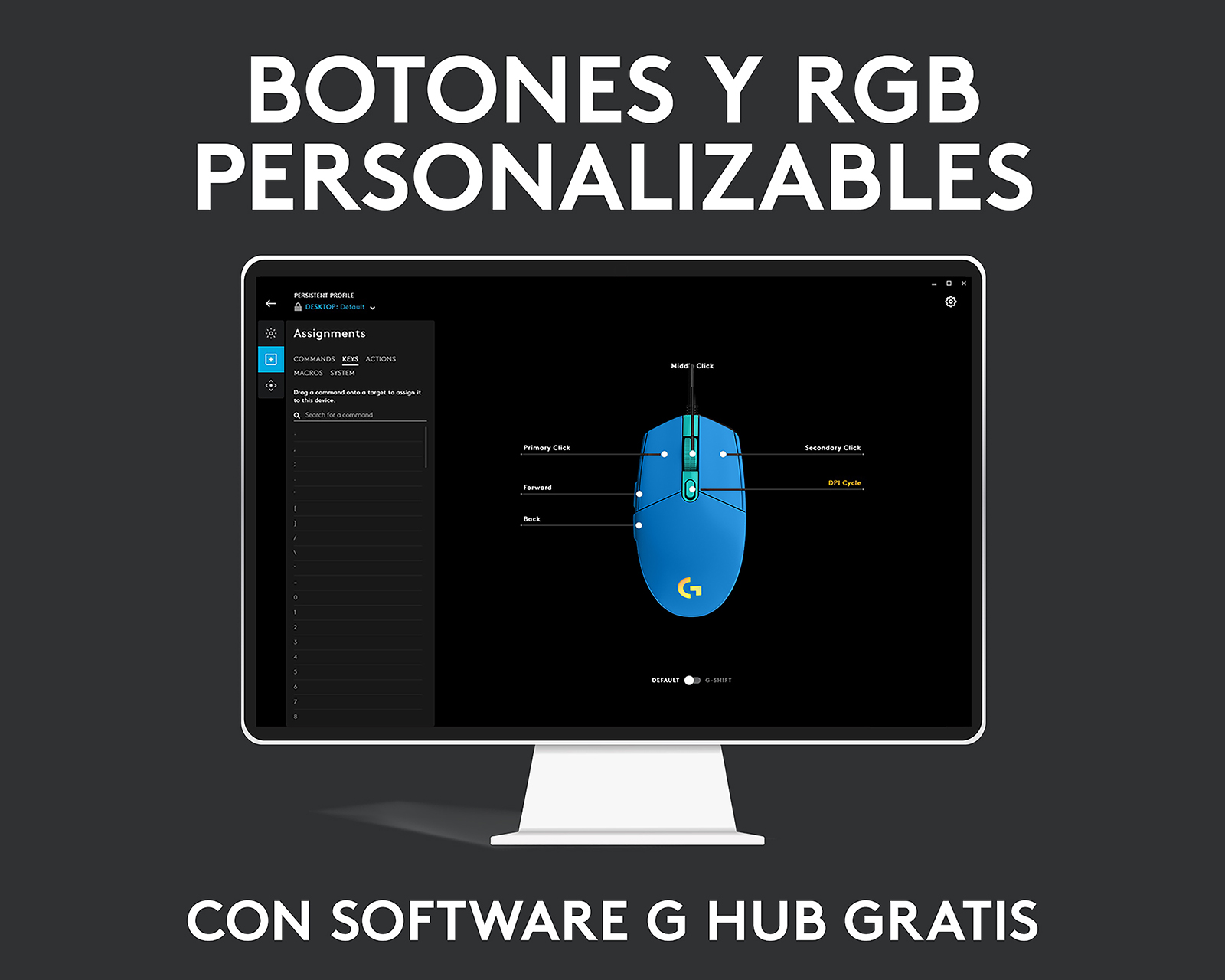 Foto 7 | Foto 7 | Mouse Gamer Alámbrico Logitech G203