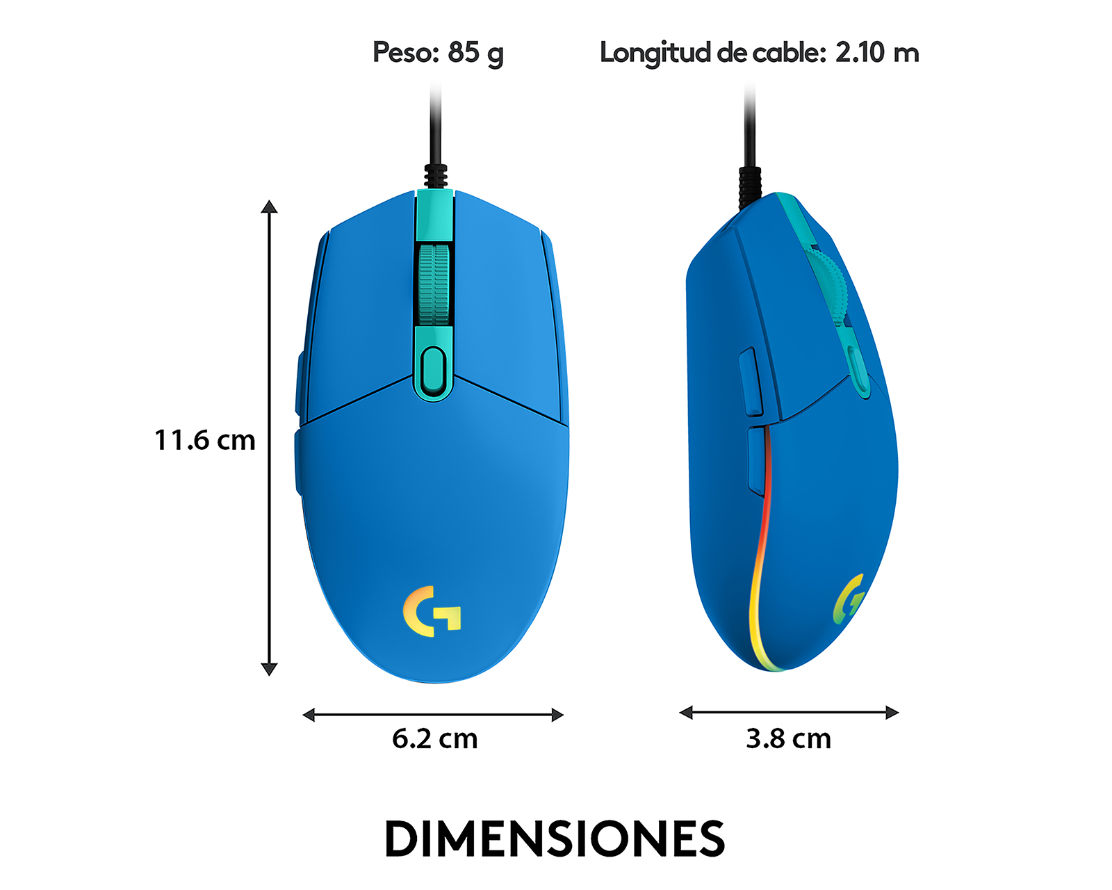 Foto 9 | Foto 9 | Mouse Gamer Alámbrico Logitech G203