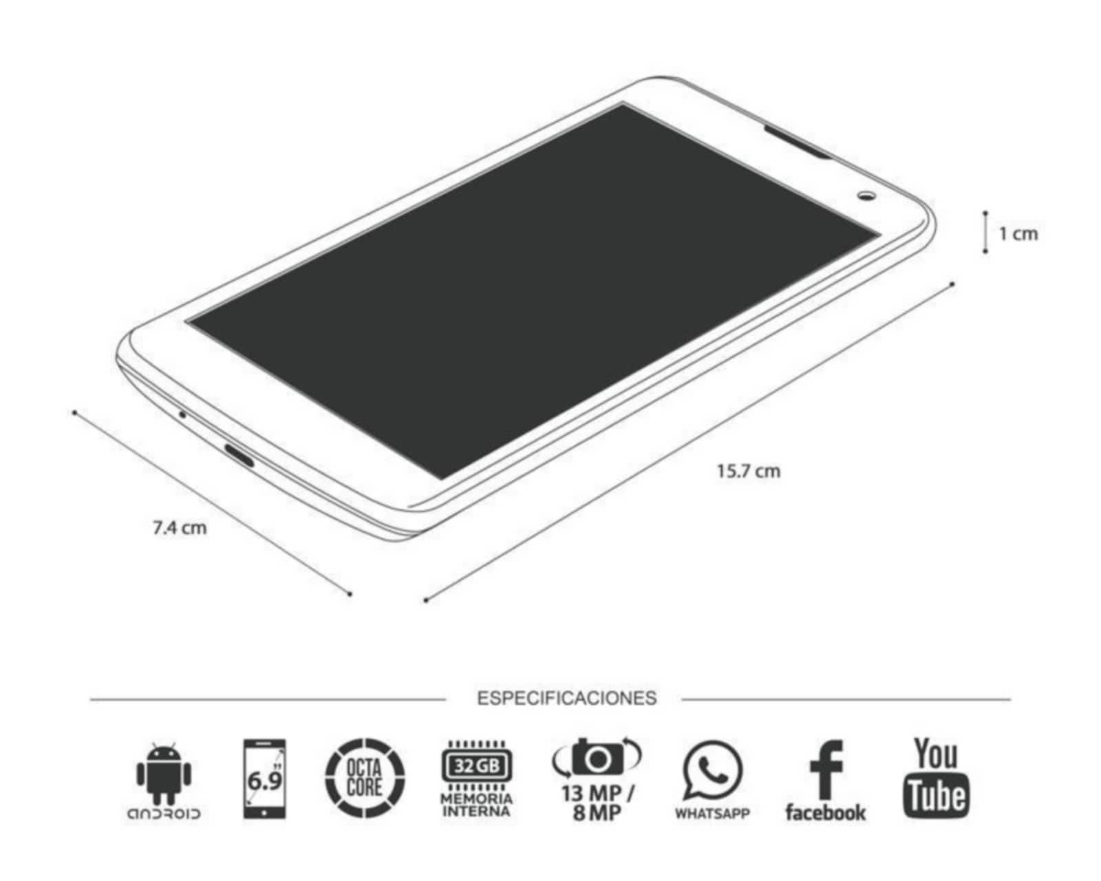 Foto 7 | Foto 7 | AT&T/Unefon Honor 8A 32 GB Negro
